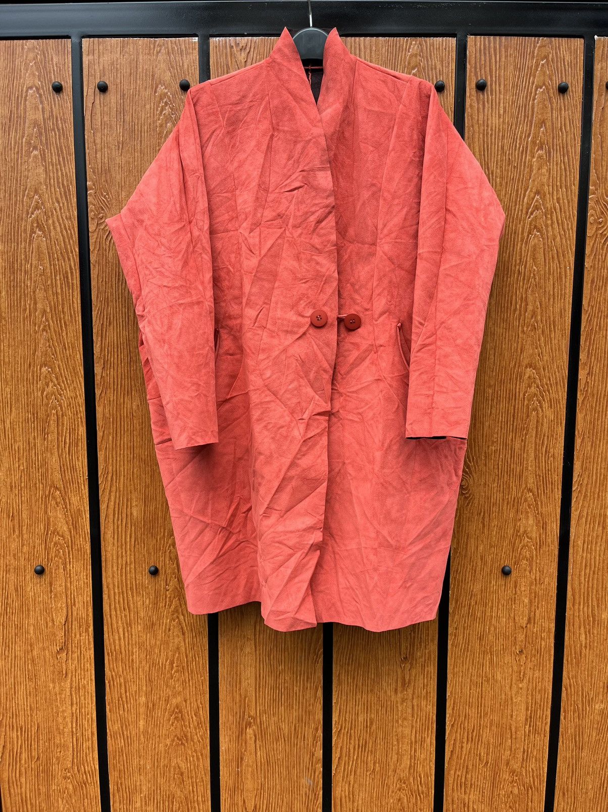 Designer × Issey Miyake Issey Miyake Deconstructed Reversible Suede Batwing Coat Size US M / EU 48-50 / 2 - 8 Thumbnail