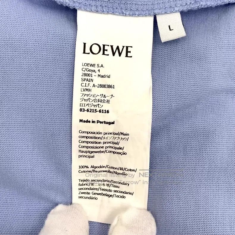 Loewe Loewe Blue Logo Embroidered Cotton Jersey Short Sleeve T-S Size US L / EU 52-54 / 3 - 6 Thumbnail