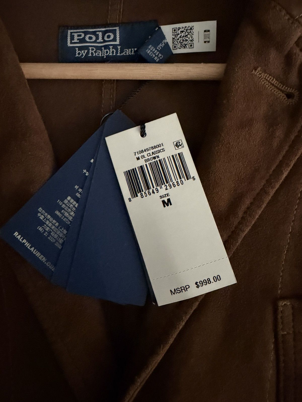 Polo Ralph Lauren Polo Single Breasted Suede Jacket Size US M / EU 48-50 / 2 - 4 Thumbnail