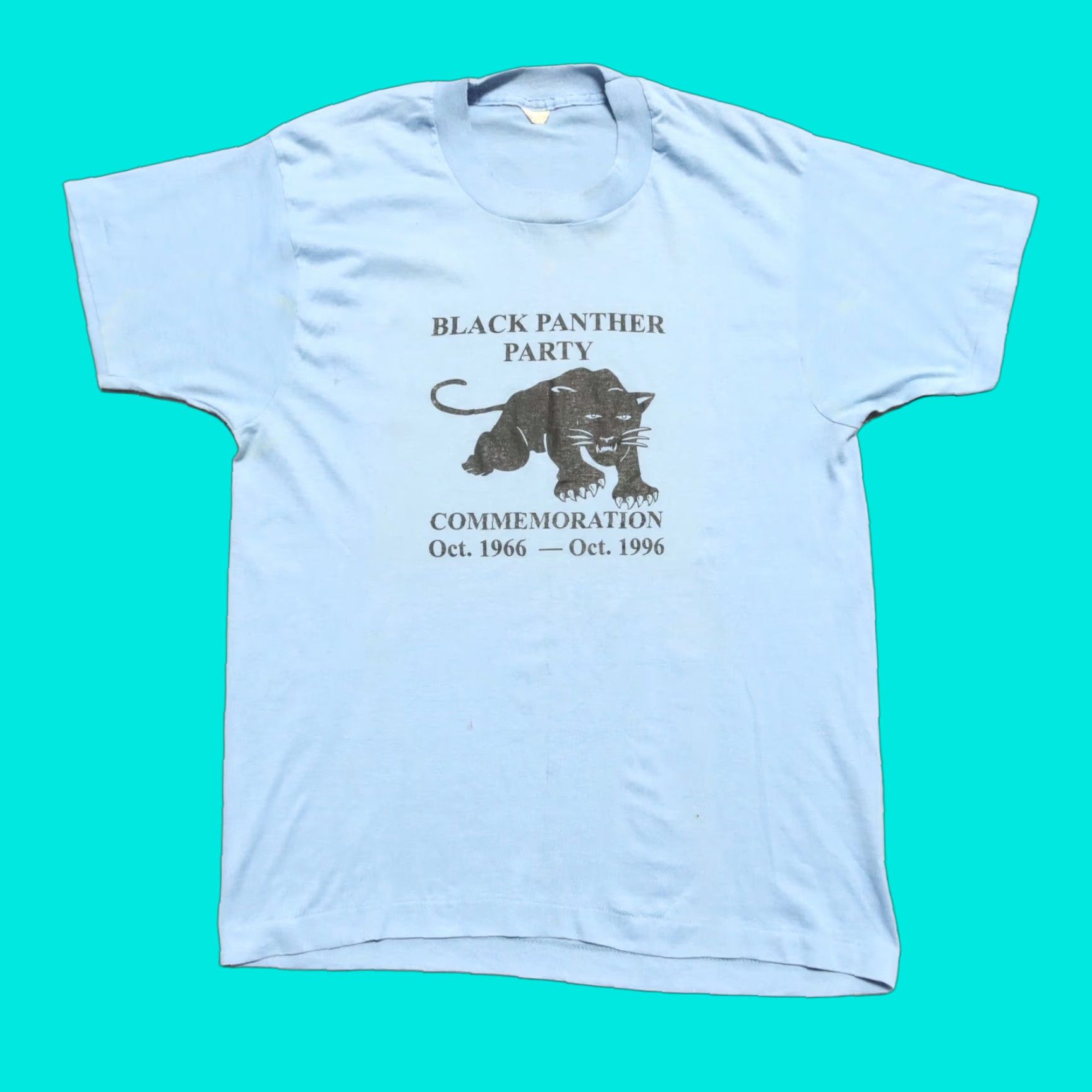 Vintage Vintage 90s Black Panther Party Shirt Large Light Blue Men’s Shirt - Vintage 90s Black Panther Party Shirt Large Light Blue Mens Size US L / EU 52-54 / 3 - 1 Thumbnail