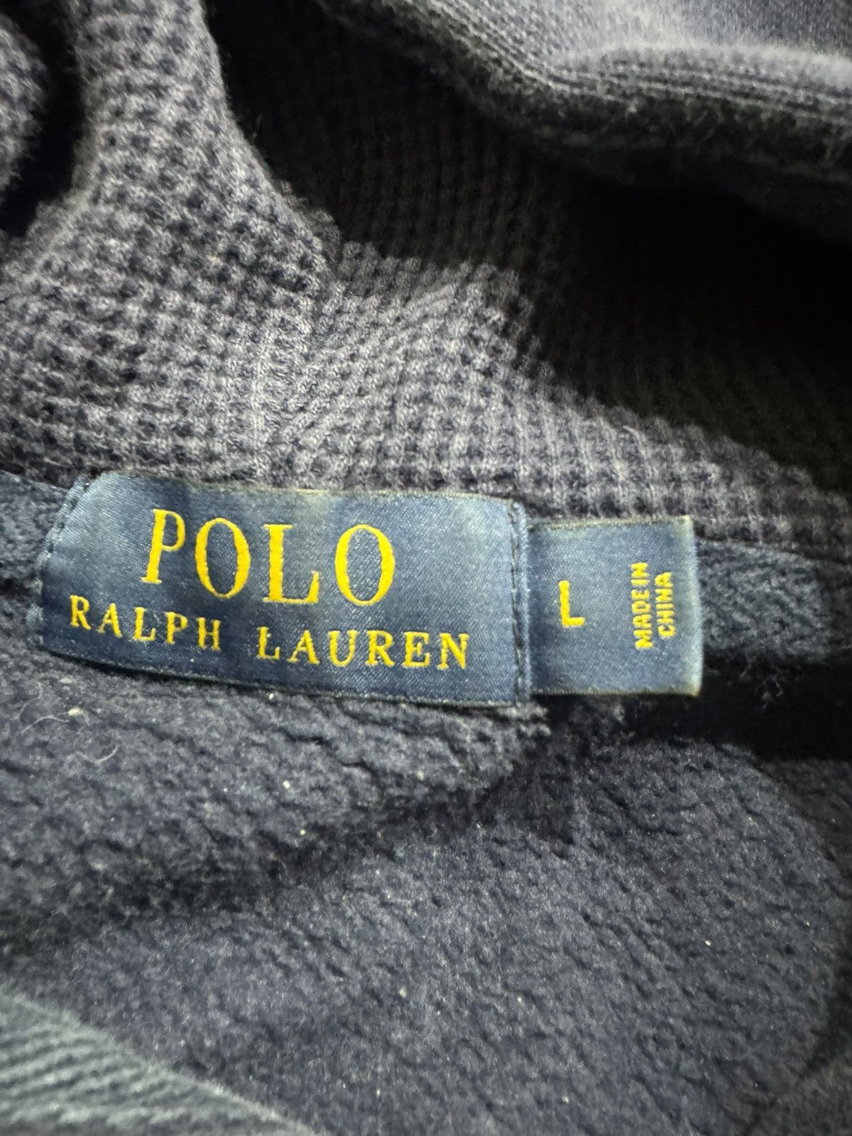 Polo Ralph Lauren Navy Blue Polo Hoodie (Michigan) Size US L / EU 52-54 / 3 - 3 Thumbnail
