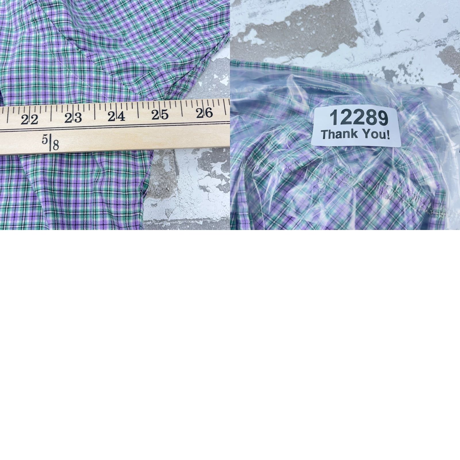 Polo Ralph Lauren VINTAGE Polo Ralph Lauren Shirt Men XL Purple Green Button Up Regent Tattersall Plaid P9 Size US XL / EU 56 / 4 - 8 Thumbnail