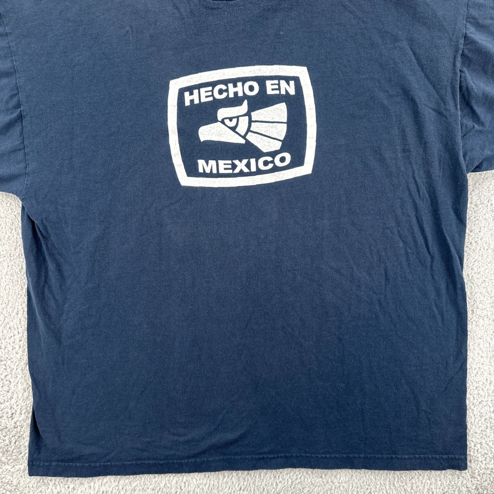 Vintage VTG Danish 90s Heavyweight Cotton 2XL Blue Boxy Shirt USA Made Short Sleeve Crew Neck Mens Teal? Size US XXL / EU 58 / 5 - 4 Thumbnail