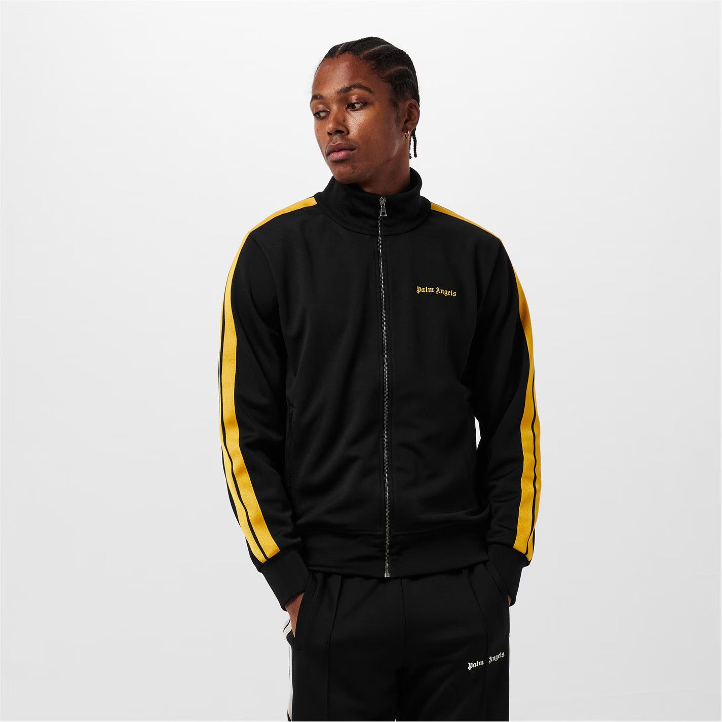 Palm Angels o1g2r1mq0426 Classic Track Stripe Relaxed Tracksuit Jacket Size US XL / EU 56 / 4 - 3 Thumbnail