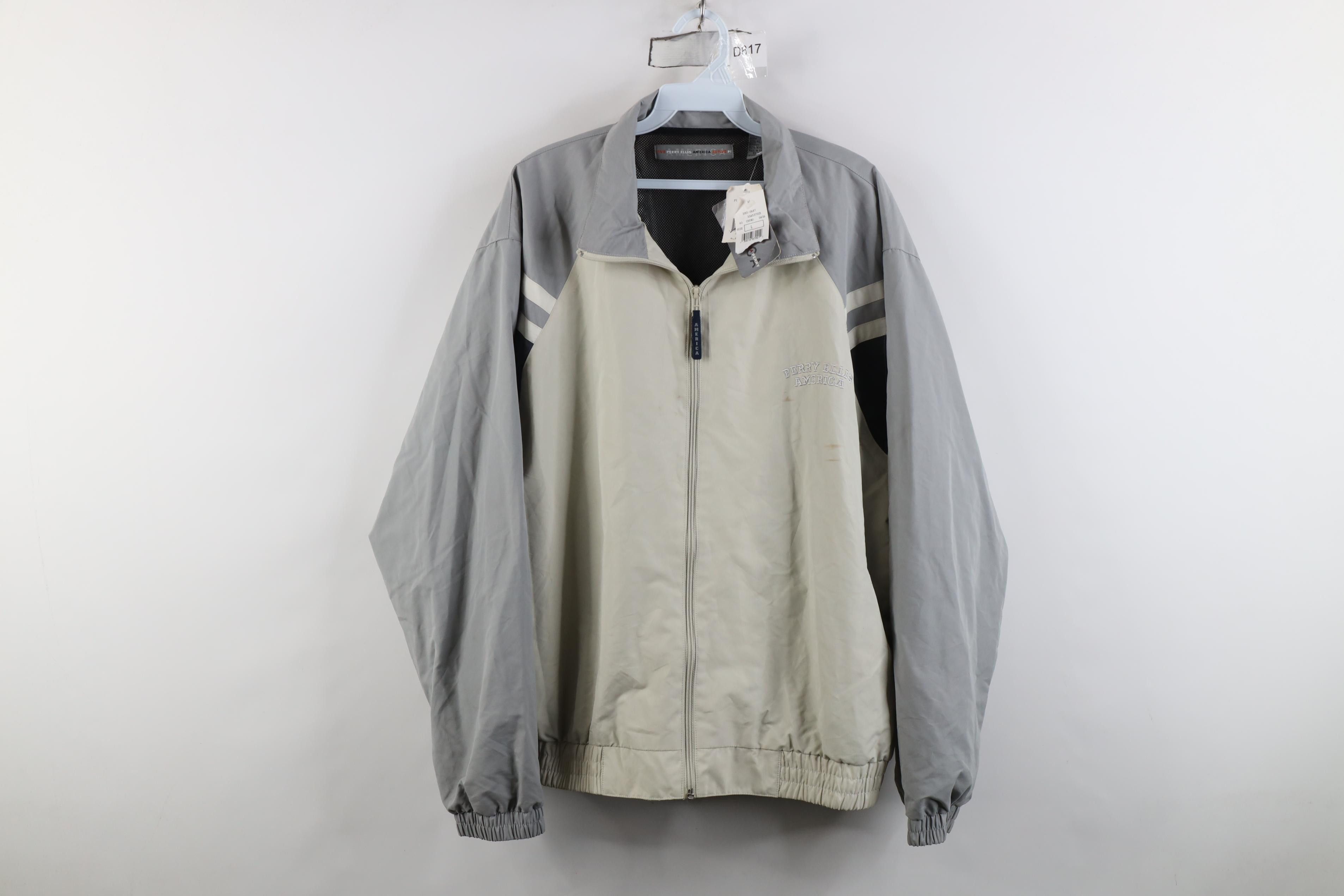 Perry Ellis Deadstock Vintage 90s Perry Ellis Windbreaker Jacket Size US L / EU 52-54 / 3 - 1 Thumbnail
