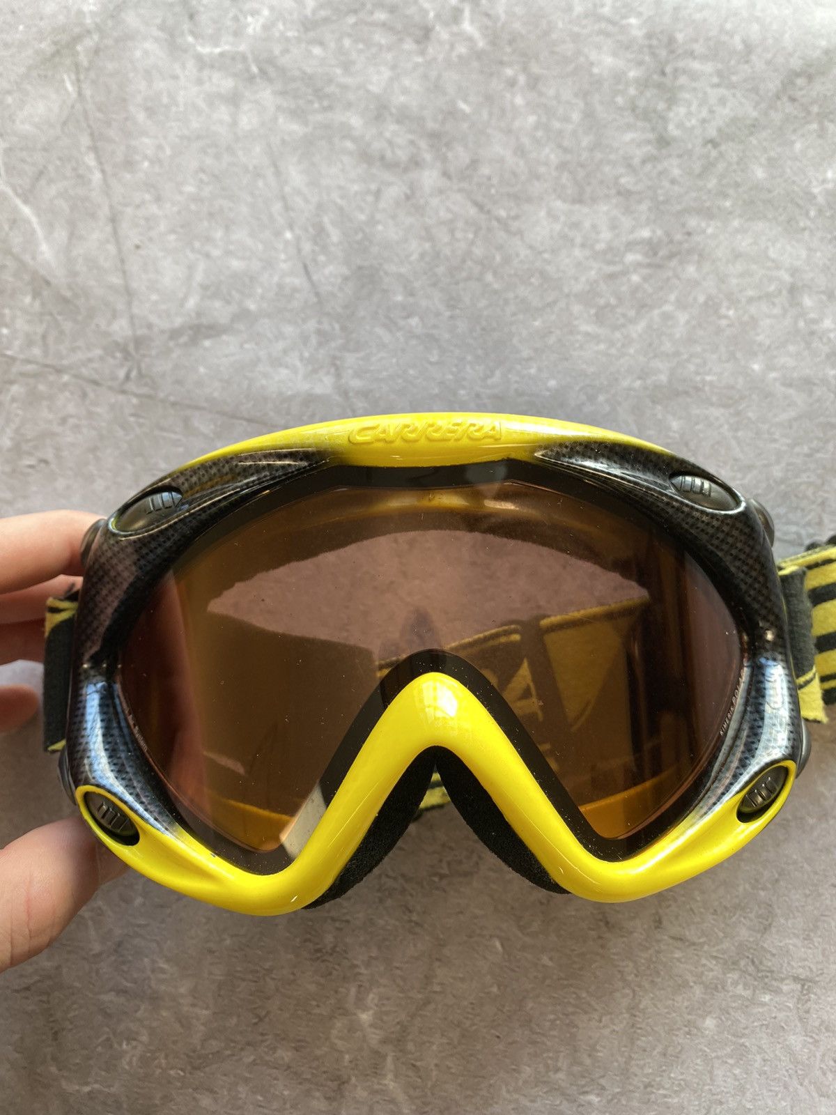 Carrera Rare Carrera Ski Snowboard Yellow Goggles Sunglasses Y2K Size ONE SIZE - 10 Thumbnail