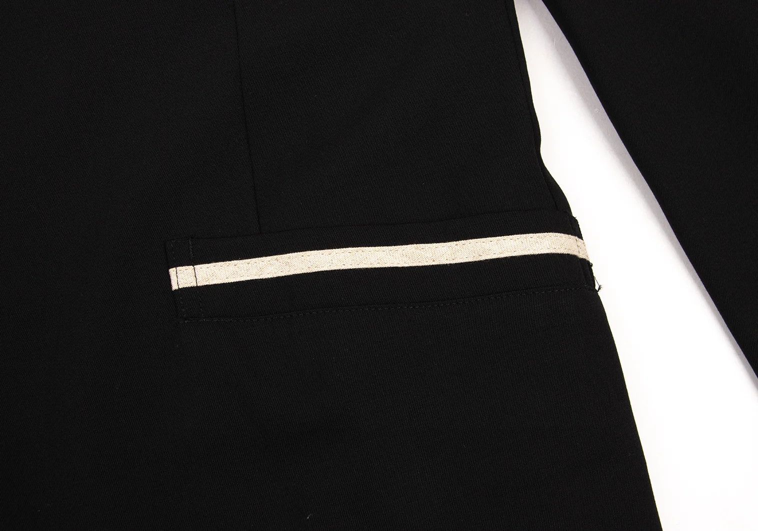 Yohji Yamamoto Yohji Yamamoto Wool Gabardine Jacket Black Beige M Size US M / EU 48-50 / 2 - 12 Thumbnail