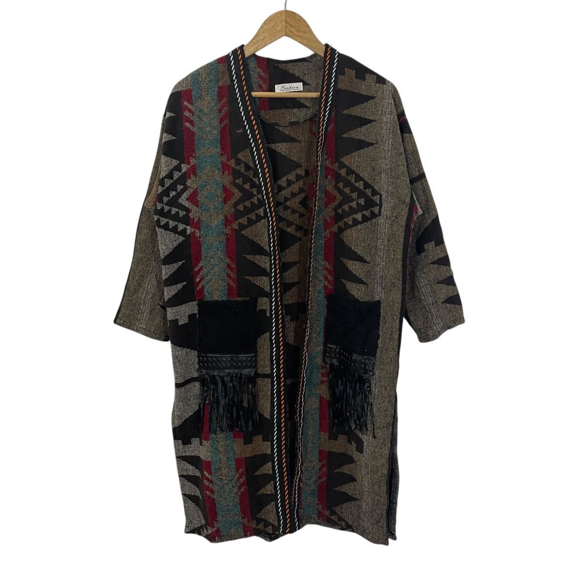 Other Vintage Japanese Designer Aztex Navajo Long Jacket Size L / US 10 / IT 46 - 1 Thumbnail