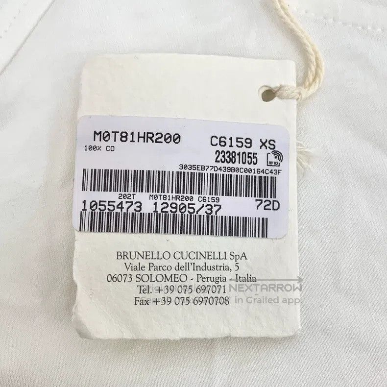 Brunello Cucinelli Brunello Cucinelli White pocket sequined cotton round-neck Size XS / US 0-2 / IT 36-38 - 9 Thumbnail
