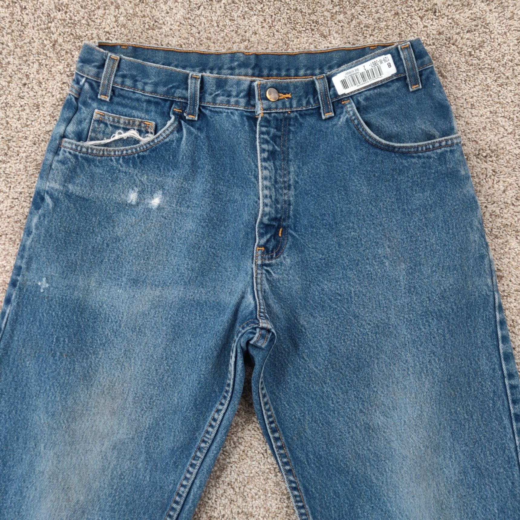 Denime Westex Indura Jeans Mens 36x36 Blue Flame-Resistant Distressed Denim 5-Pocket Regular Inseam 36 Size US 36 / EU 52 - 2 Thumbnail