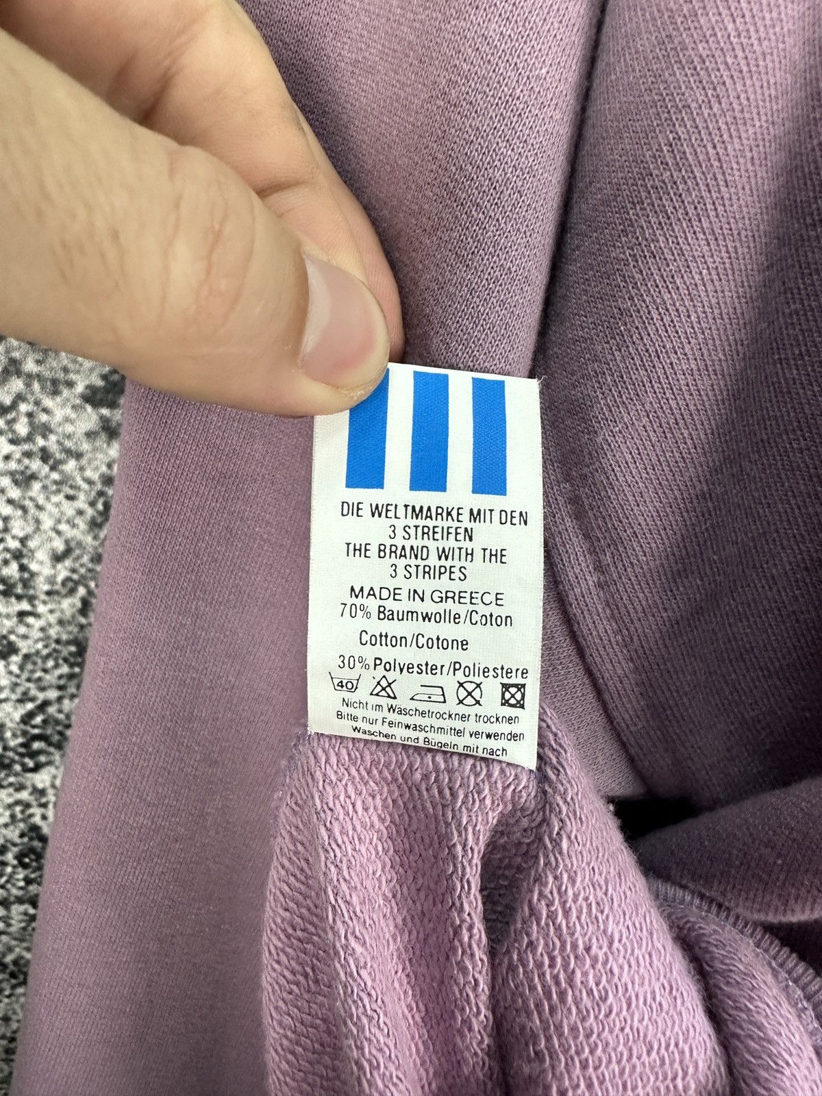 Adidas Men’s Adidas Vintage 90s Purple Hoodie Retro Pullover M-L Size US L / EU 52-54 / 3 - 7 Thumbnail