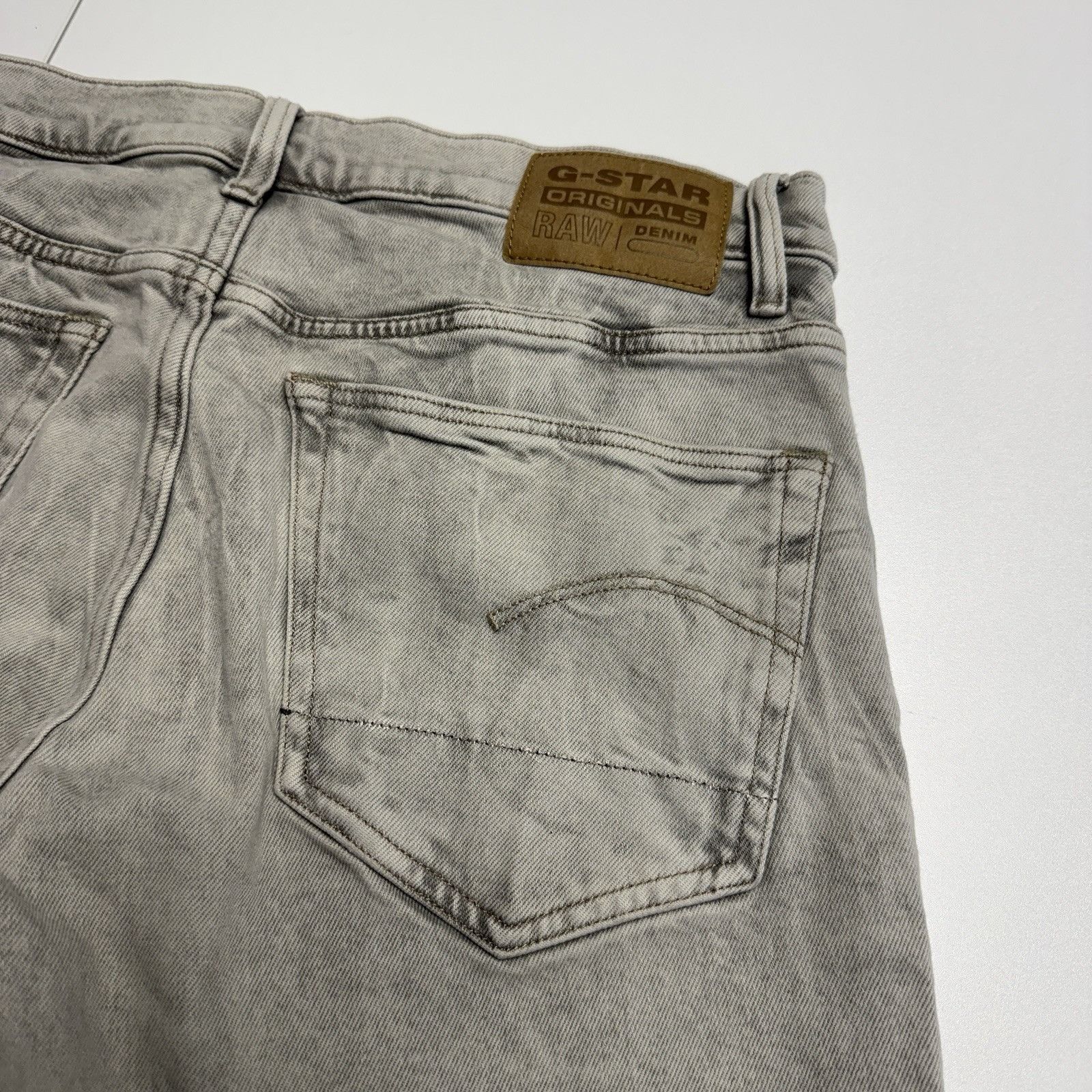 G-Star G-Star Original Raw Denim Jeans Mens Gray 3301 Slim 32x30 Size US 32 / EU 48 - 5 Thumbnail