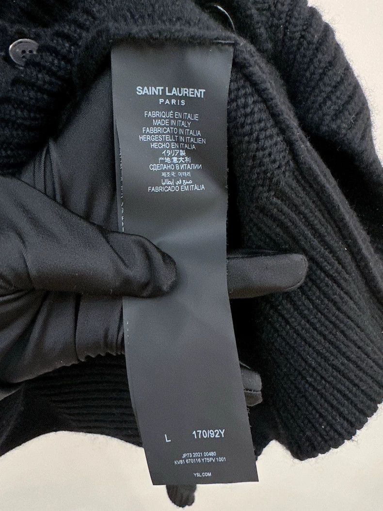 Saint Laurent Paris Saint Laurent Paris Black logo cardigan sweater Size US L / EU 52-54 / 3 - 4 Thumbnail