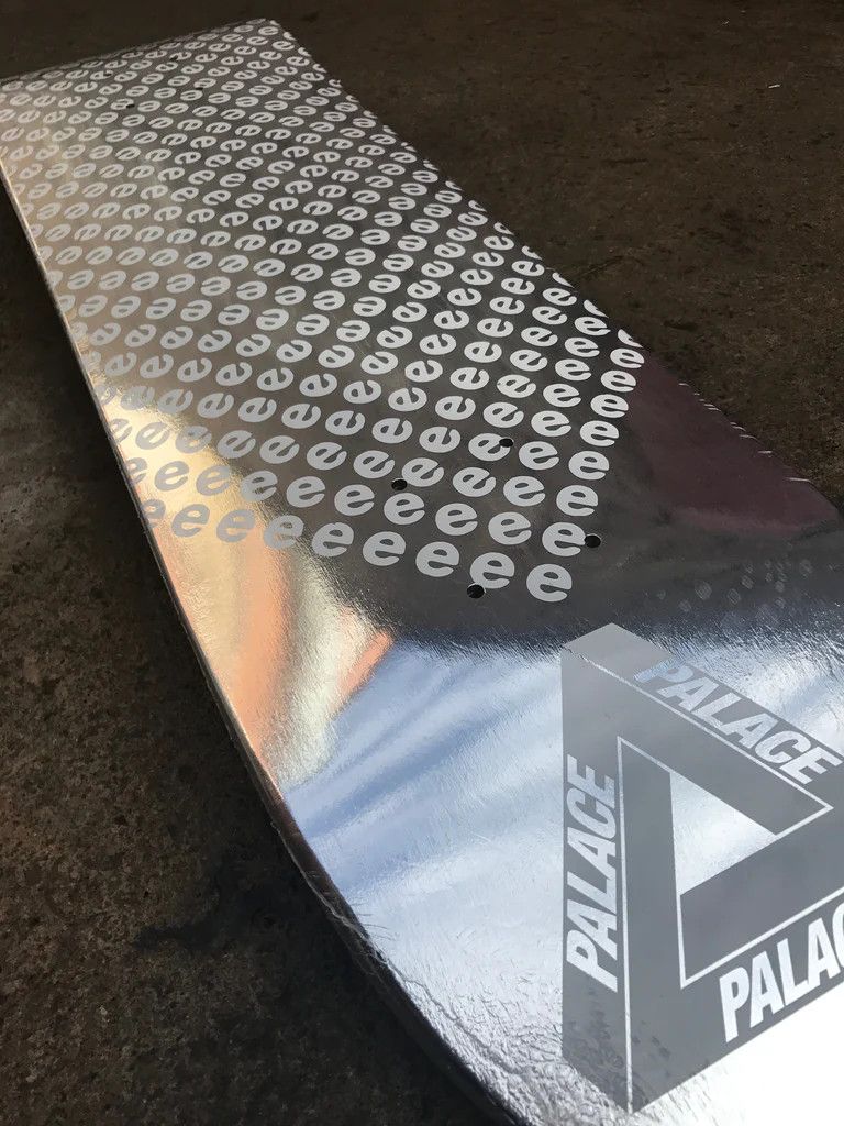 image of Palace Cd 8 Skateboard Deck in Silver, Men's