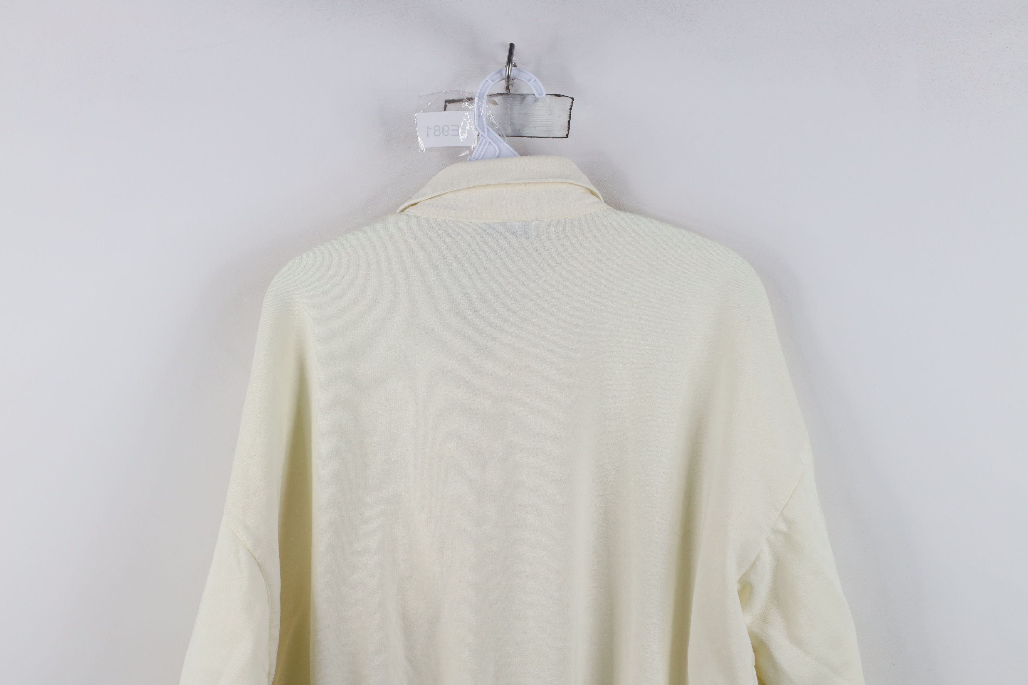 Vintage Vintage 90s Streetwear Collared Pullover Polo Shirt Cream Size US L / EU 52-54 / 3 - 11 Thumbnail