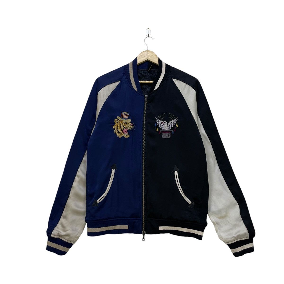 Japanese Brand × Toyo Enterprises 💥Japanese Brand Qlamls Sukajan Two Tone Jacket Size US M / EU 48-50 / 2 - 2 Thumbnail