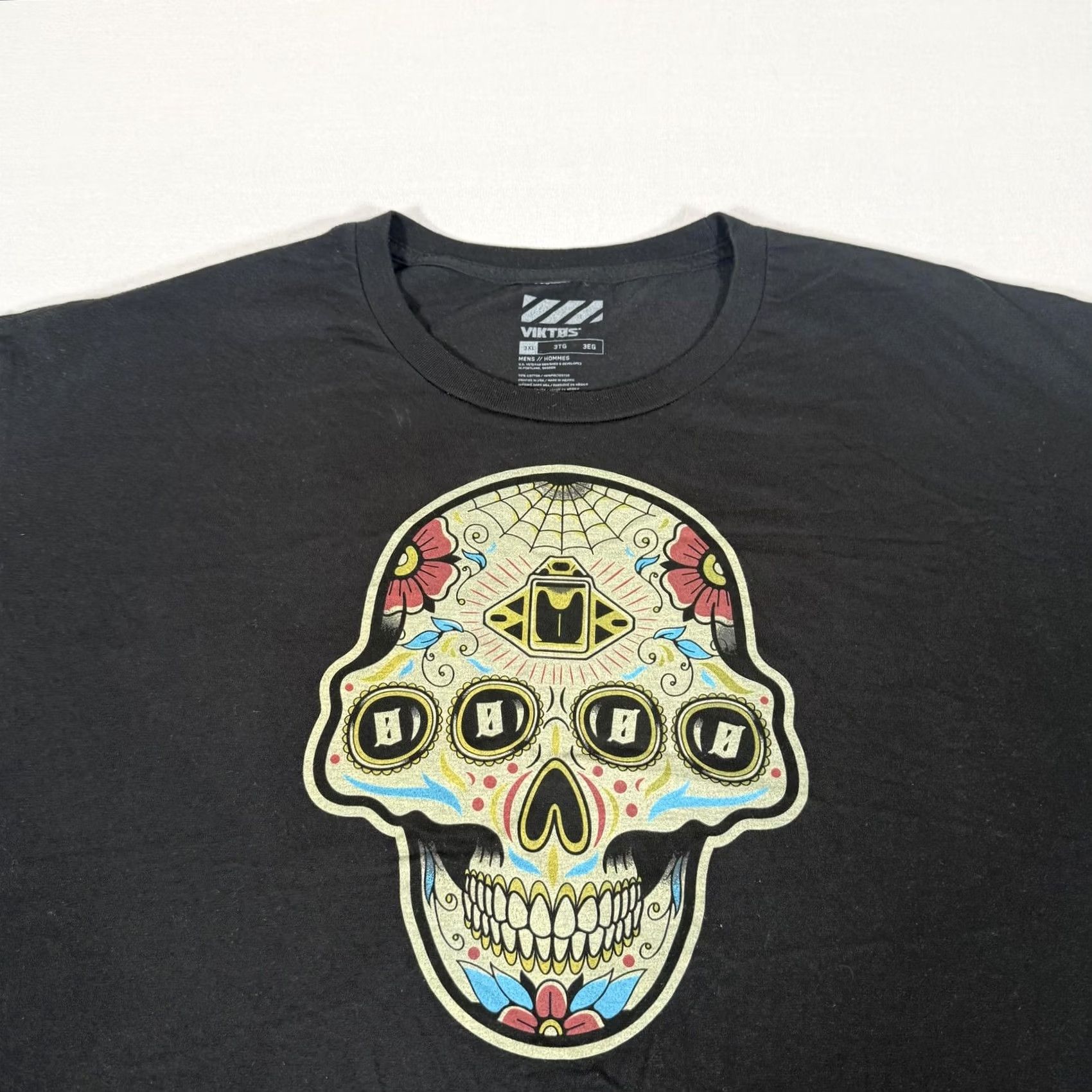 Sugar Viktos Shirt Mens 3XL Black Sugar Skull Day Of Dead Military Army Tee Stretch Size US XXL / EU 58 / 5 - 2 Thumbnail