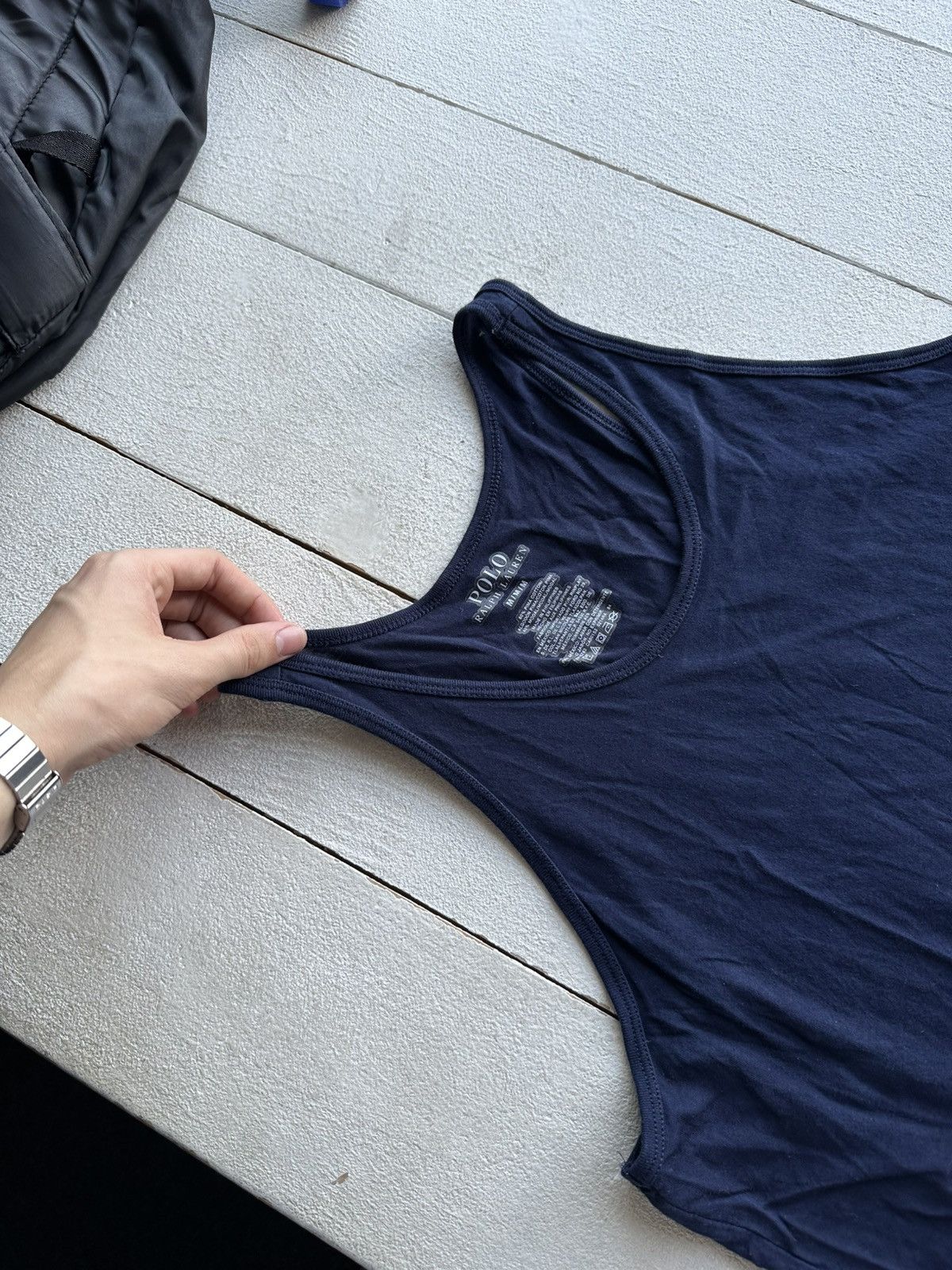 Polo Ralph Lauren 🚨Vintage Polo Ralph Lauren tank top black with logo Size US M / EU 48-50 / 2 - 2 Thumbnail