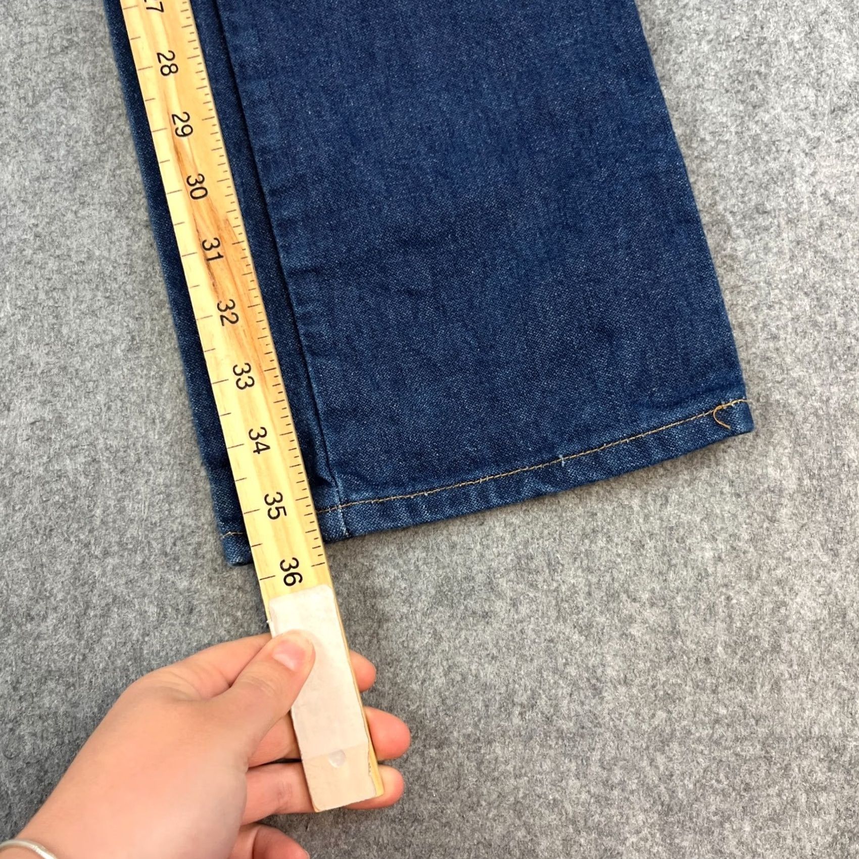 Wrangler VINTAGE Wrangler Jeans Straight 26 36 UK 6 Dark Blue High Waist Western Women Jeans Regular Blue 5-Pocket Womens Size 30" / US 8 / IT 44 - 4 Thumbnail