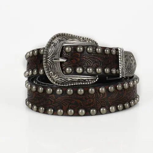 Other Gothic Studded Belt (cement gray) Size ONE SIZE - 7 Thumbnail