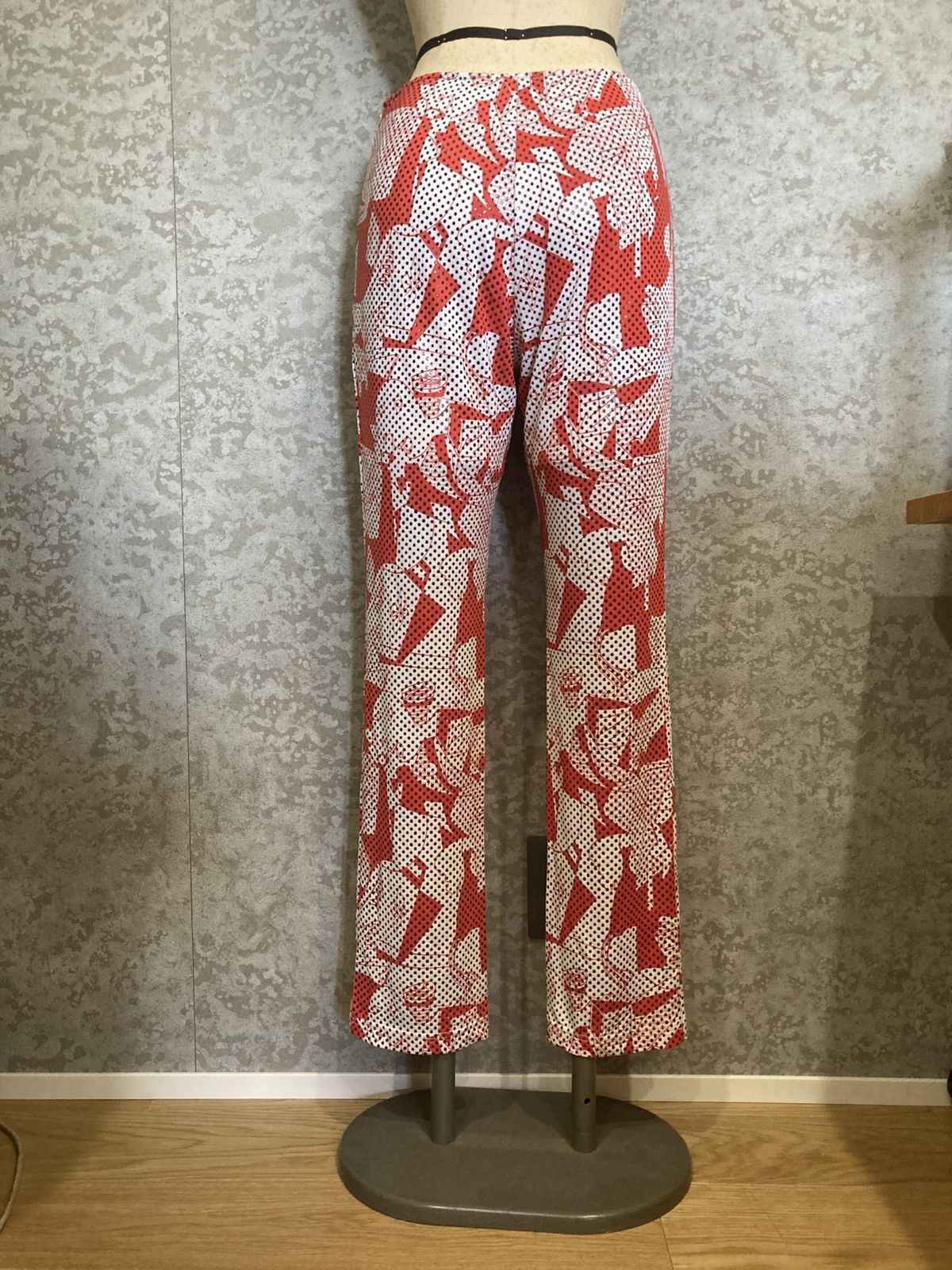 Japanese Brand Y2K Pop Graphic Runway Archive Flare Pants Size 27" / US 4 / IT 40 - 3 Thumbnail