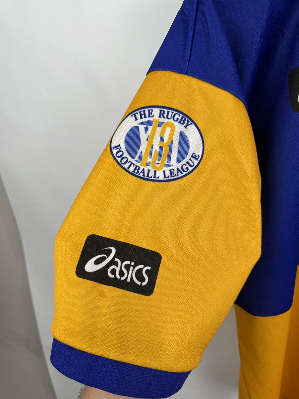 Asics 🇬🇧 Vintage 1995 Asics Leeds Rugby League T-Shirt Rare Retro Size US L / EU 52-54 / 3 - 5 Thumbnail