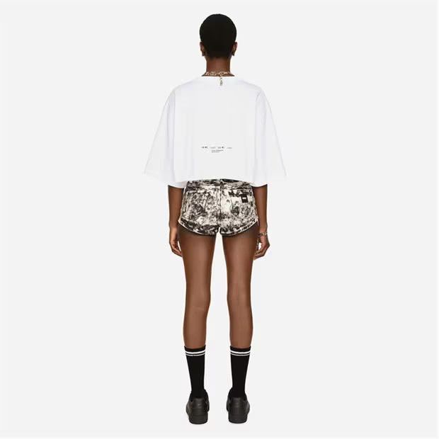Dolce & Gabbana o1g2r1mq1024 Faded Wash Cotton Denim Shorts Black & Grey Size 32" / US 10 / IT 46 - 4 Thumbnail
