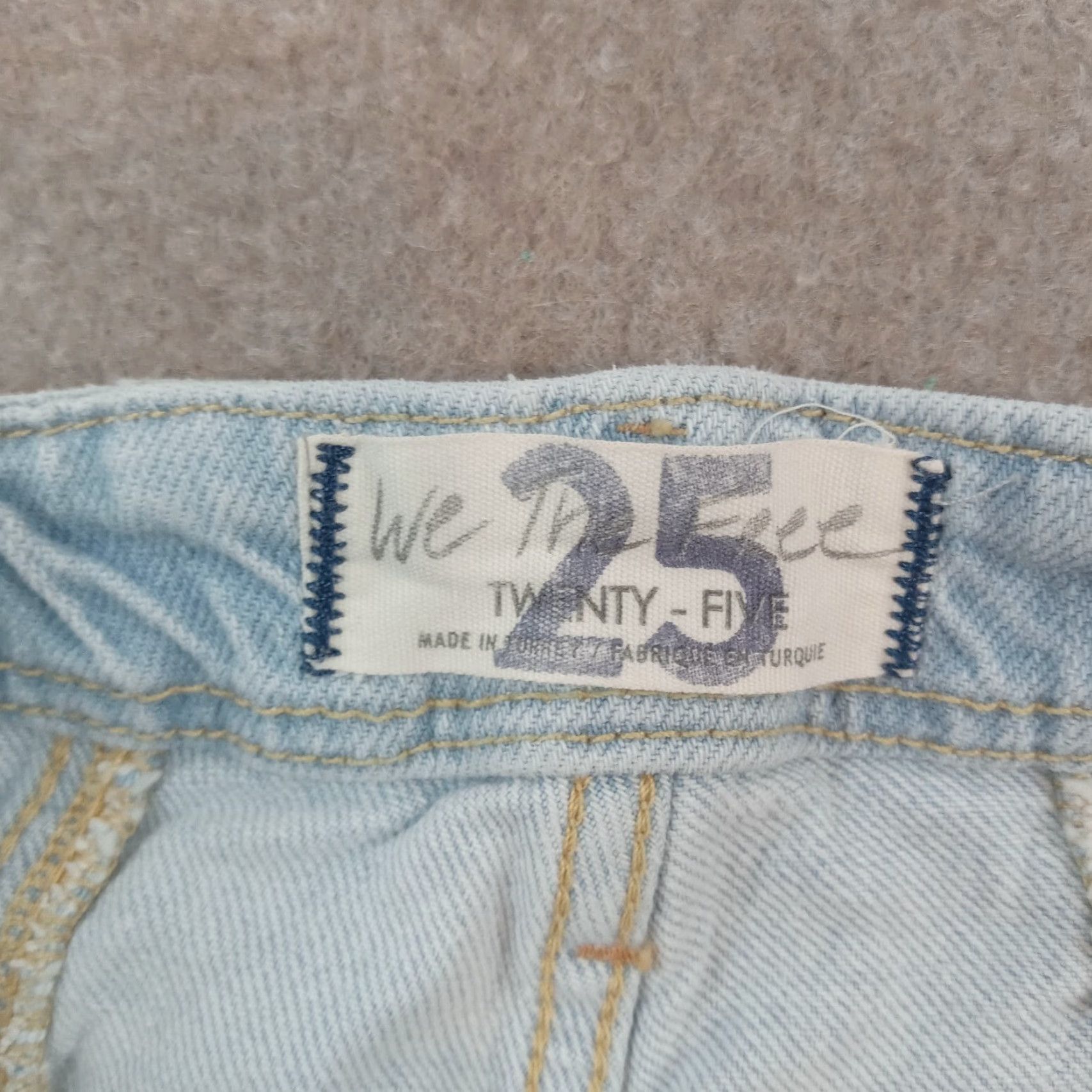 Vintage Womens High Rise Flare Leg Blue Denim Cropped Frayed Jeans Size 25 We The Free Size 42" / US 20 - 7 Thumbnail