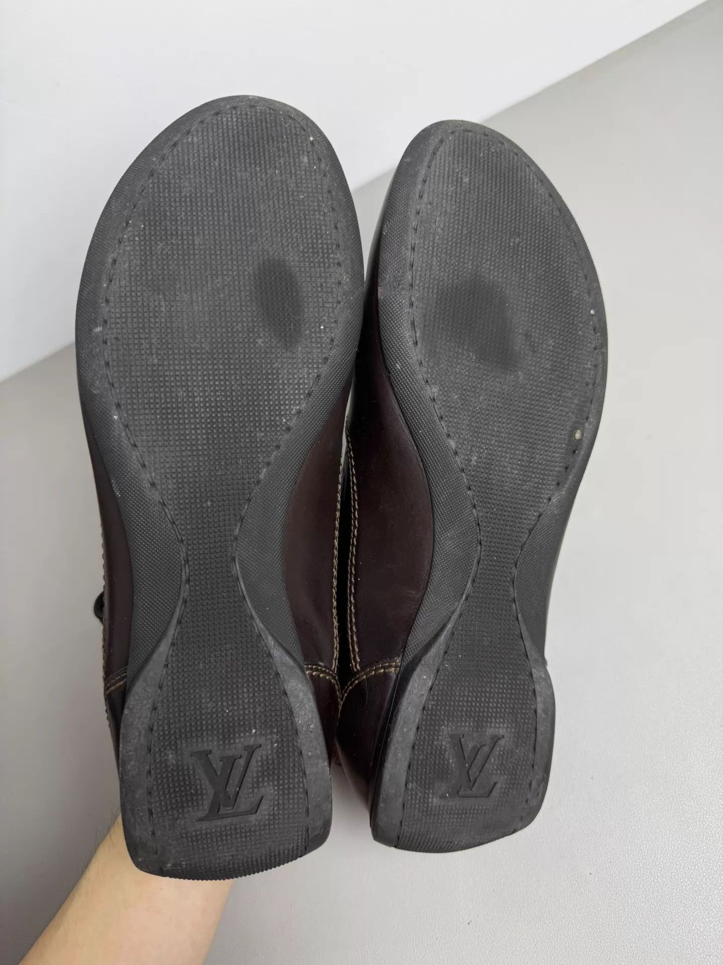 Louis Vuitton LV Monogram Dark Brown Flat Shoes UK6.5 (EU 41-42.5) Size US 7.5 / EU 40-41 - 9 Thumbnail