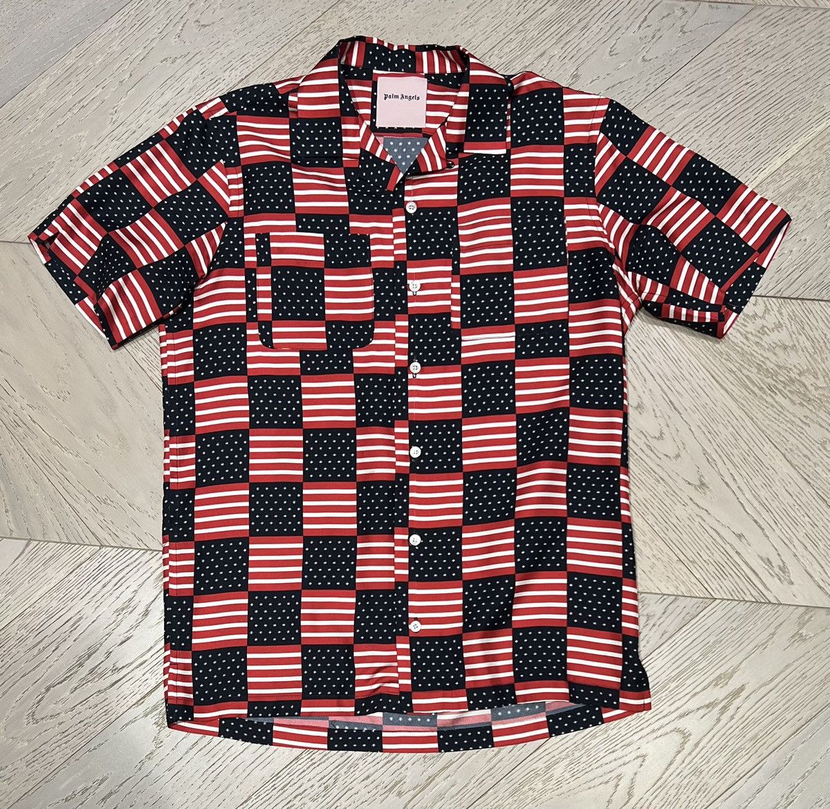 Palm Angels Palm Angels Americana Flag Print Shirt Size US S / EU 44-46 / 1 - 1 Thumbnail