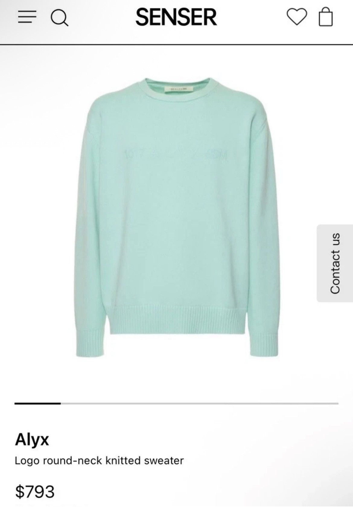 1017 ALYX 9SM 1017 ALYX 9SM⚡️Mens Small mint green ribbed knit logo sweater Size US S / EU 44-46 / 1 - 2 Thumbnail