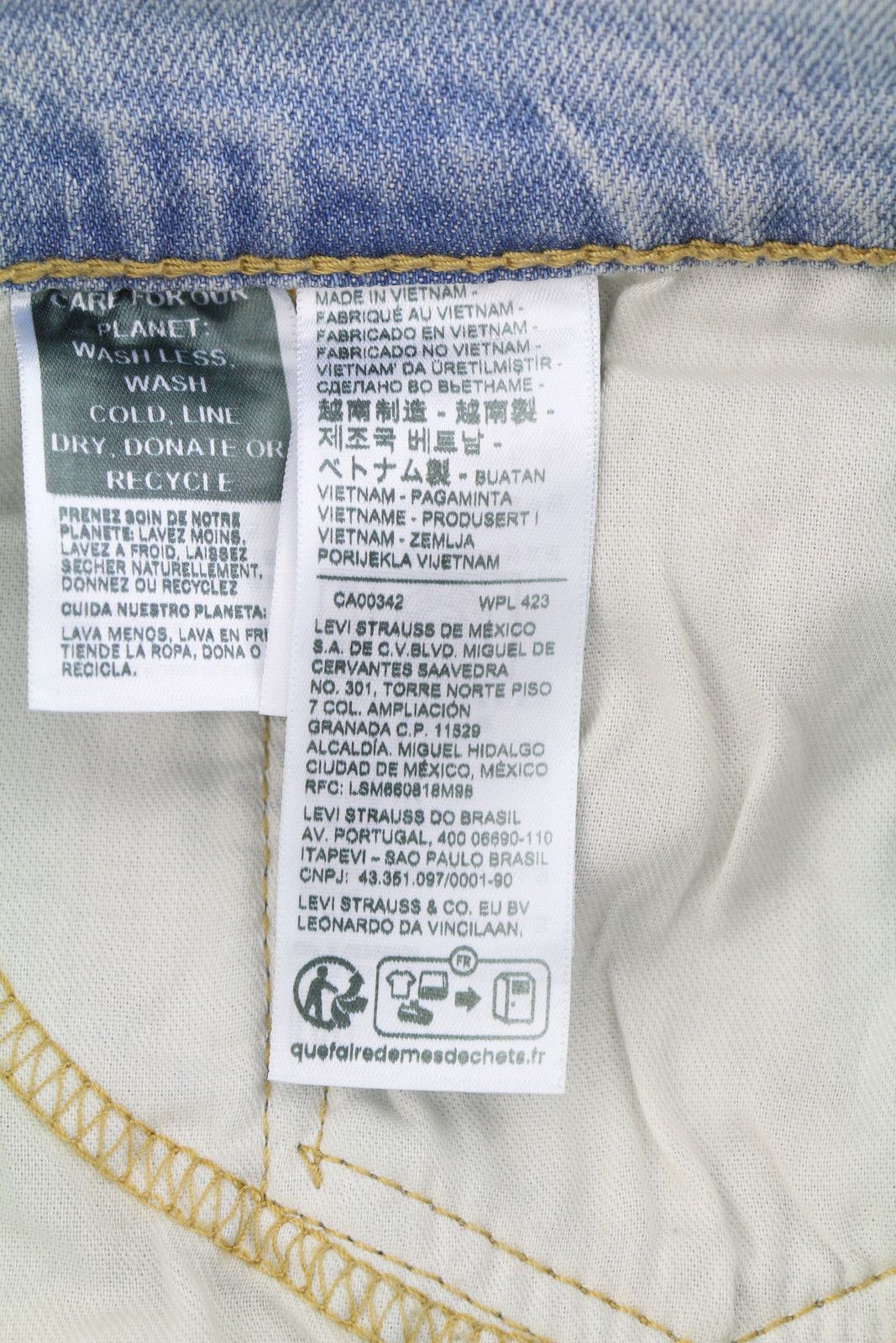 Levi's 512 W34/L32 Slim Tapered Faded Blue Jeans 87085 Size US 34 / EU 50 - 6 Thumbnail