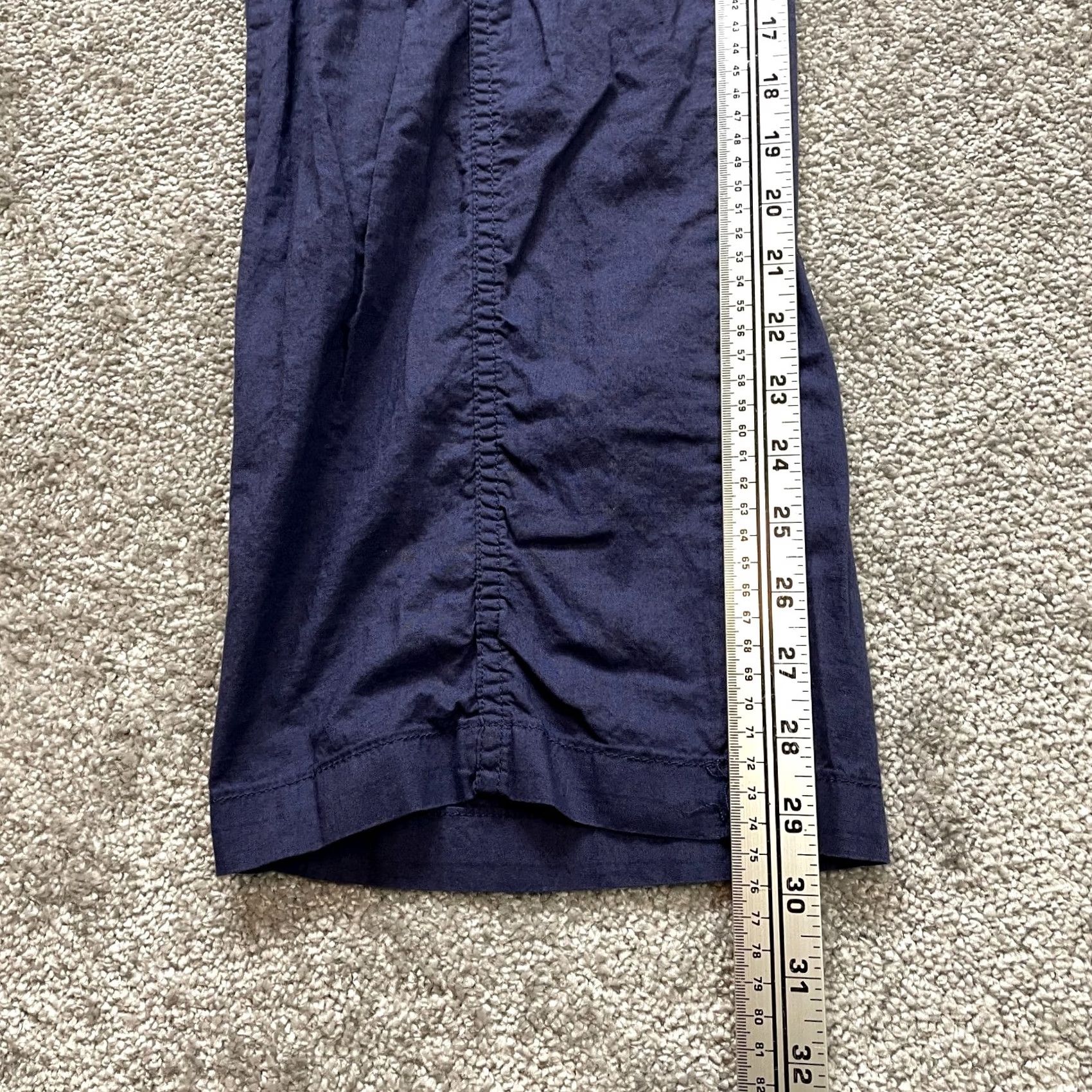 Vintage Unbranded Pull On Pants Womens 30x30 Blue Elastic Waist Stretch Cotton Denim Straight Classic Plus Size 30 Inseam 30 in Size 30" / US 8 / IT 44 - 3 Thumbnail