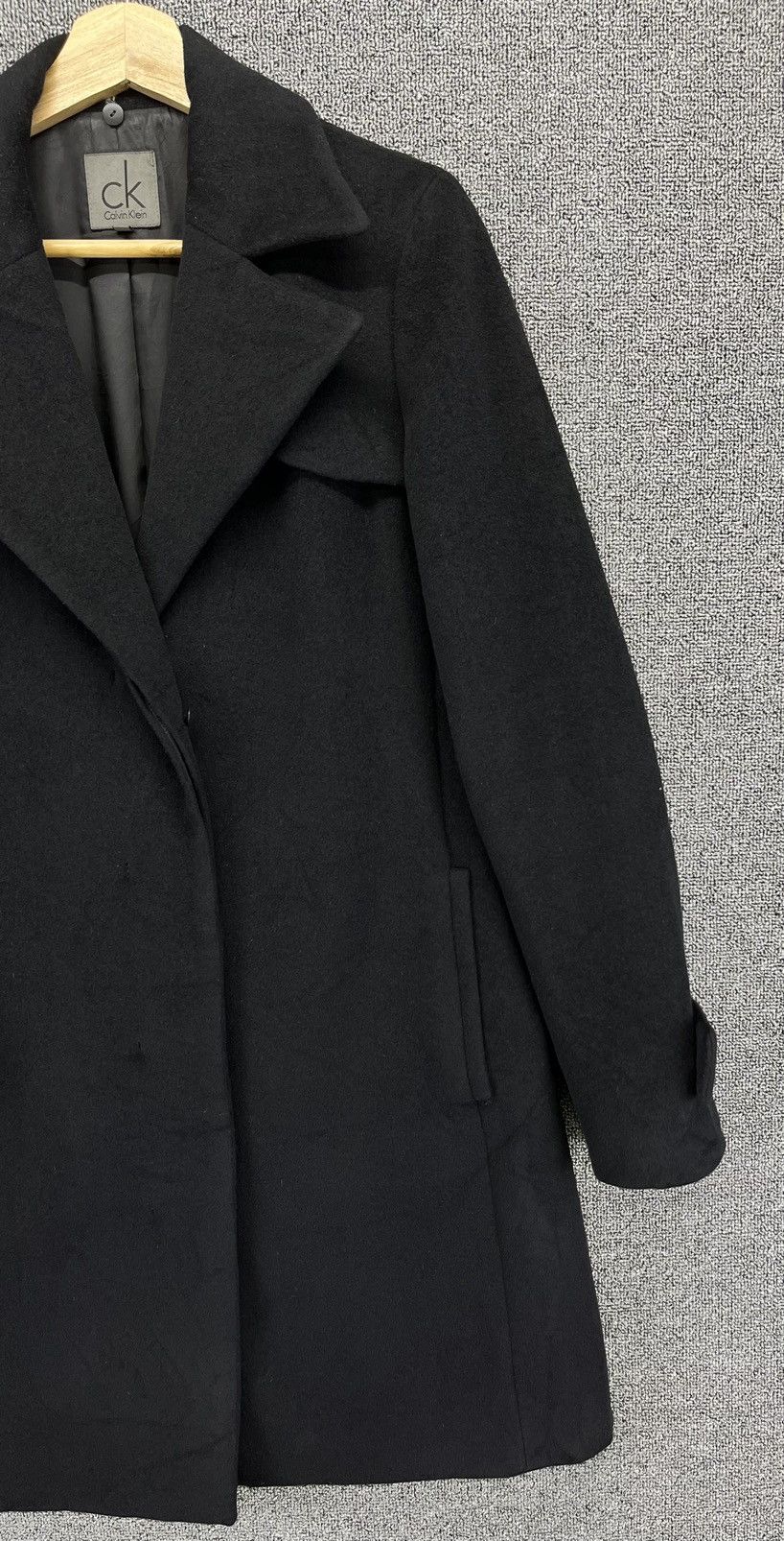 Calvin Klein Vintage Calvin Klein Black Wool Coats Jacket Size M / US 6-8 / IT 42-44 - 5 Thumbnail