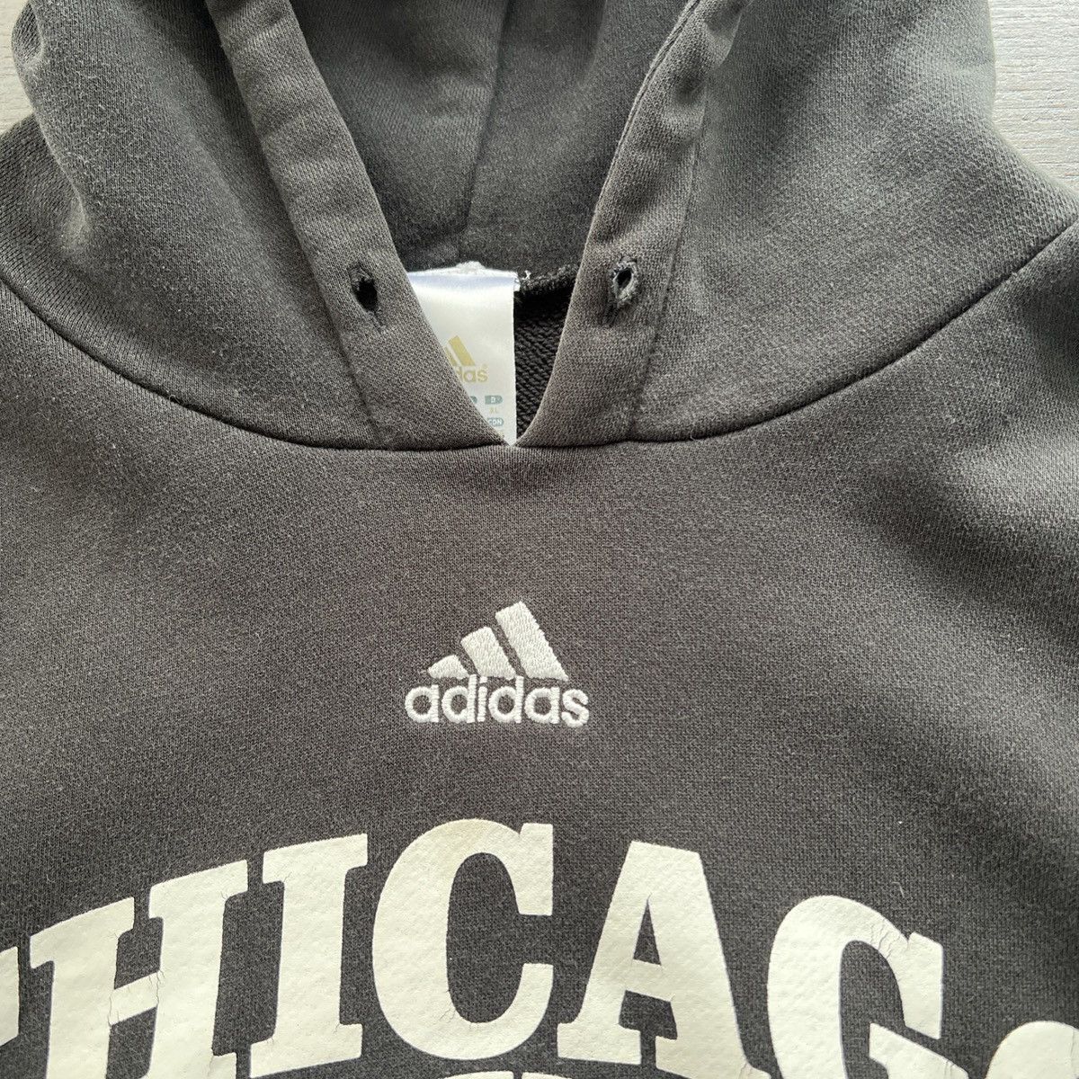 Adidas Adidas Chicago Bulls Basketball Mens Black Hooded Sweatshirt Size US XL / EU 56 / 4 - 5 Thumbnail
