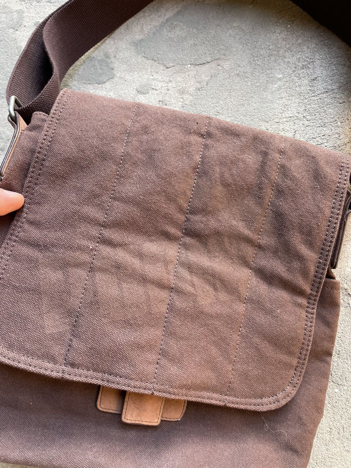 Puma × Vintage Vintage Puma Brown Y2K Crossbody Messenger Bag Size ONE SIZE - 4 Thumbnail