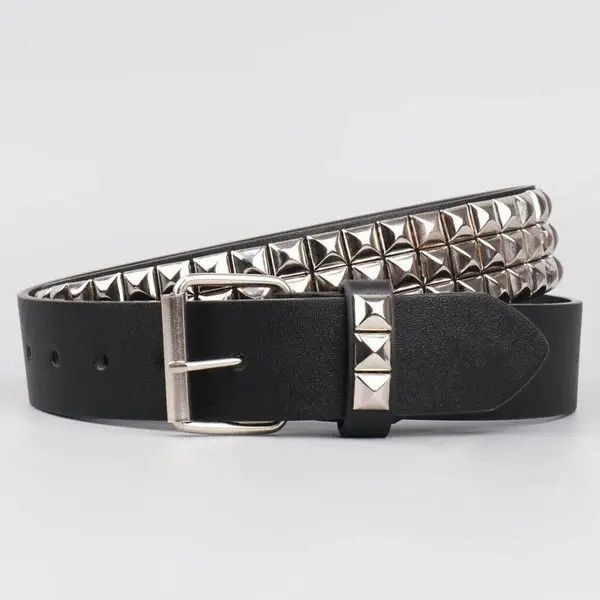Other 120cm Vintage Studded Pyramid Punk Belt Size ONE SIZE - 3 Thumbnail