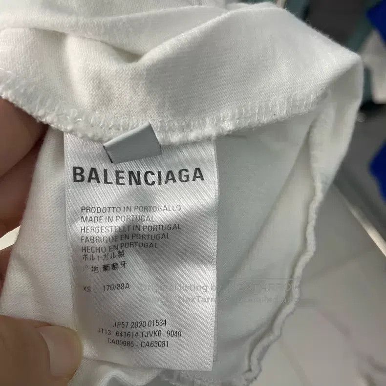 Balenciaga Balenciaga White marathon white logo0 printed short-sleeve Size US S / EU 44-46 / 1 - 5 Thumbnail
