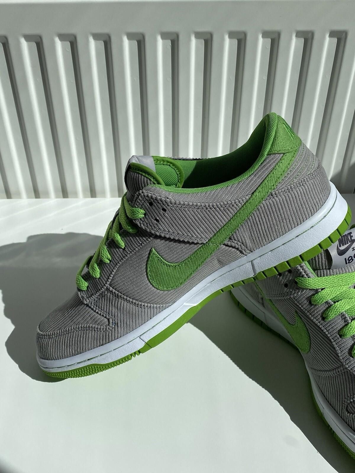 Nike !DS 2011 Nike Dunk Low Corduroy ID 1/1 Grey Green Vintage Size US 6 / EU 39 - 9 Thumbnail