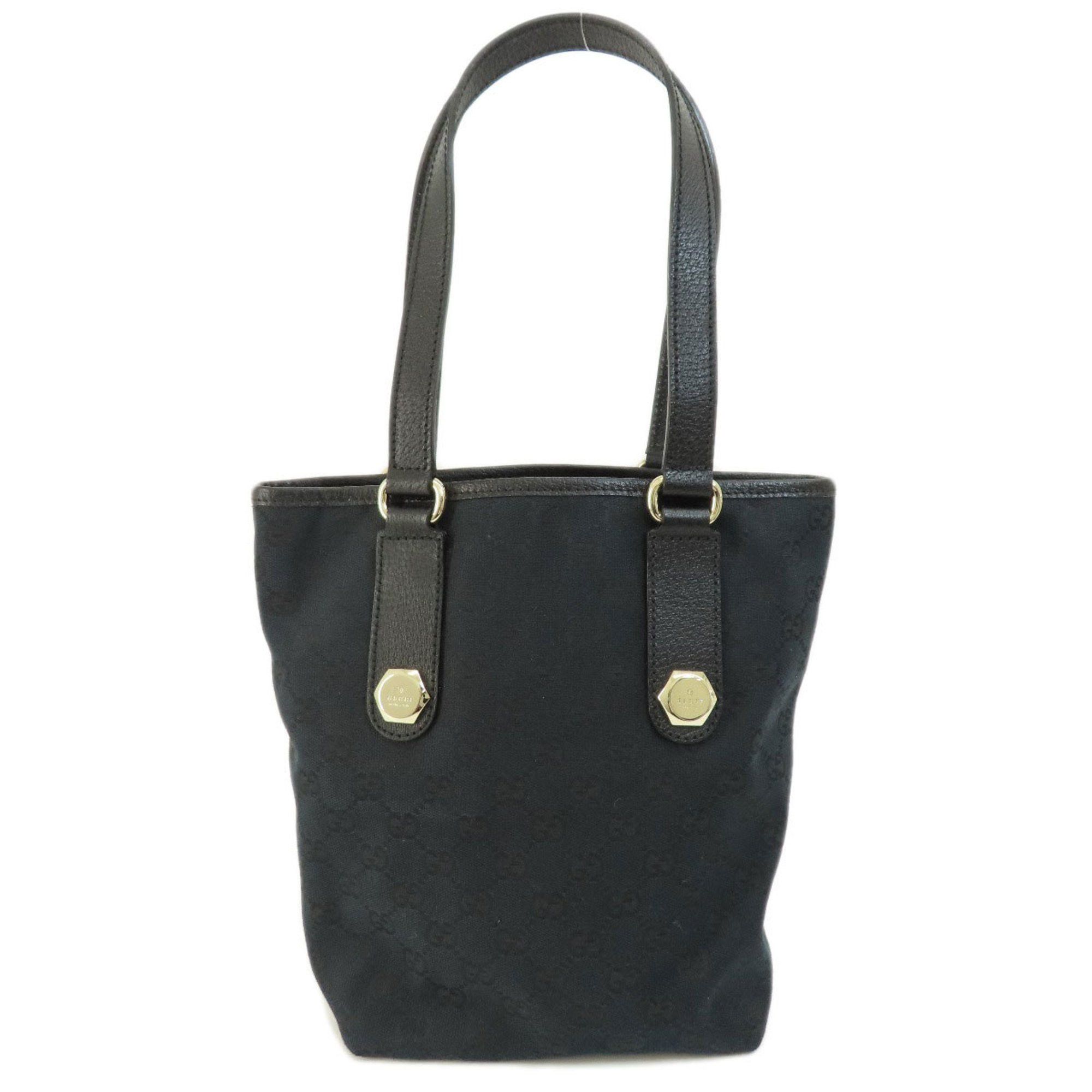 image of Gucci 153361 GG Pattern Tote Bag Canvas Women's Gucci in Black