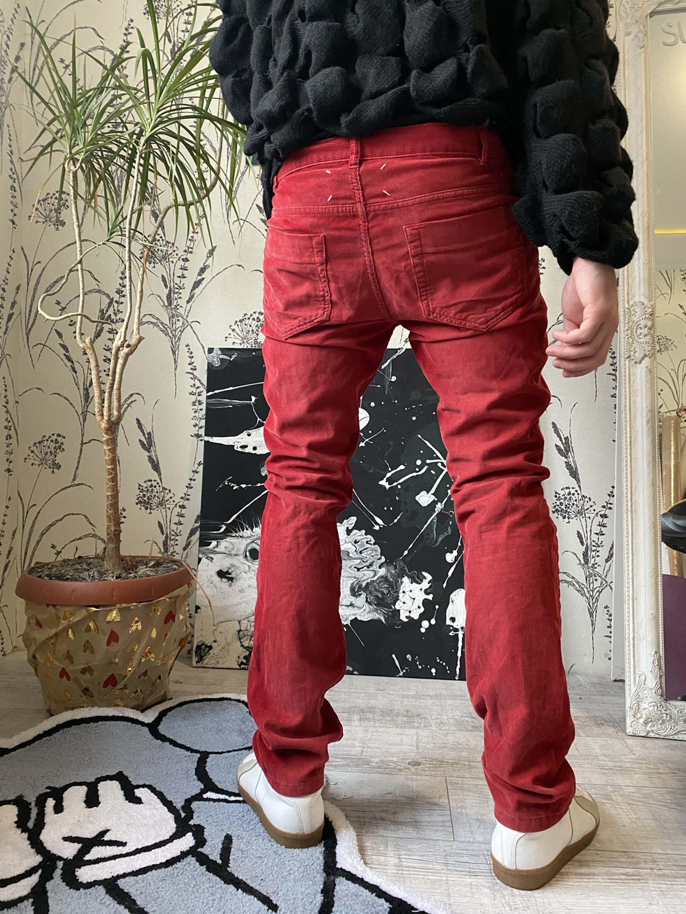 Maison Margiela Maison Margiela - AW13 Red Corduroy Pants Size US 30 / EU 46 - 11 Thumbnail