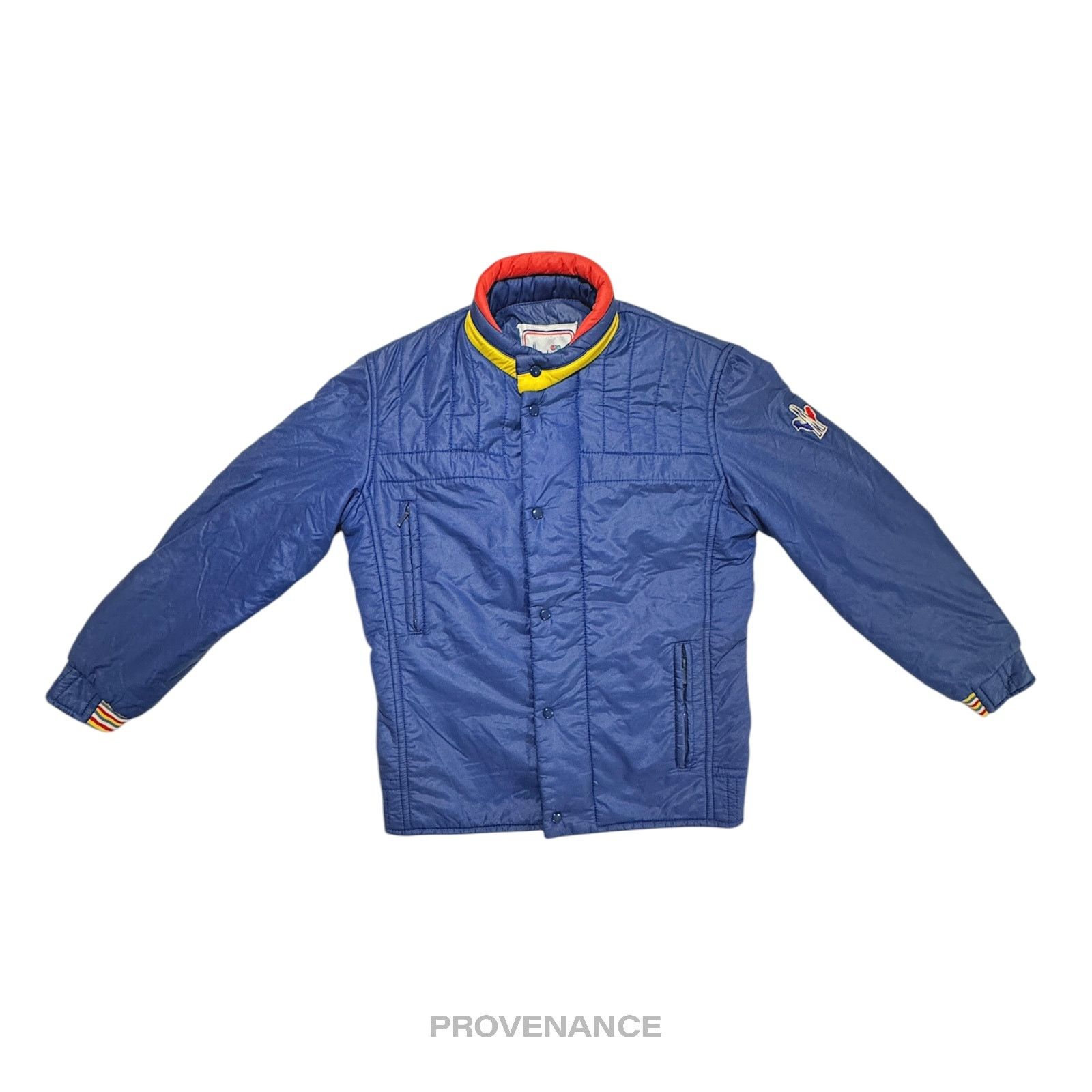 Moncler 🔴 Moncler Light Ski Jacket - Blue Grenoble Logo Yellow Red Size US M / EU 48-50 / 2 - 1 Thumbnail