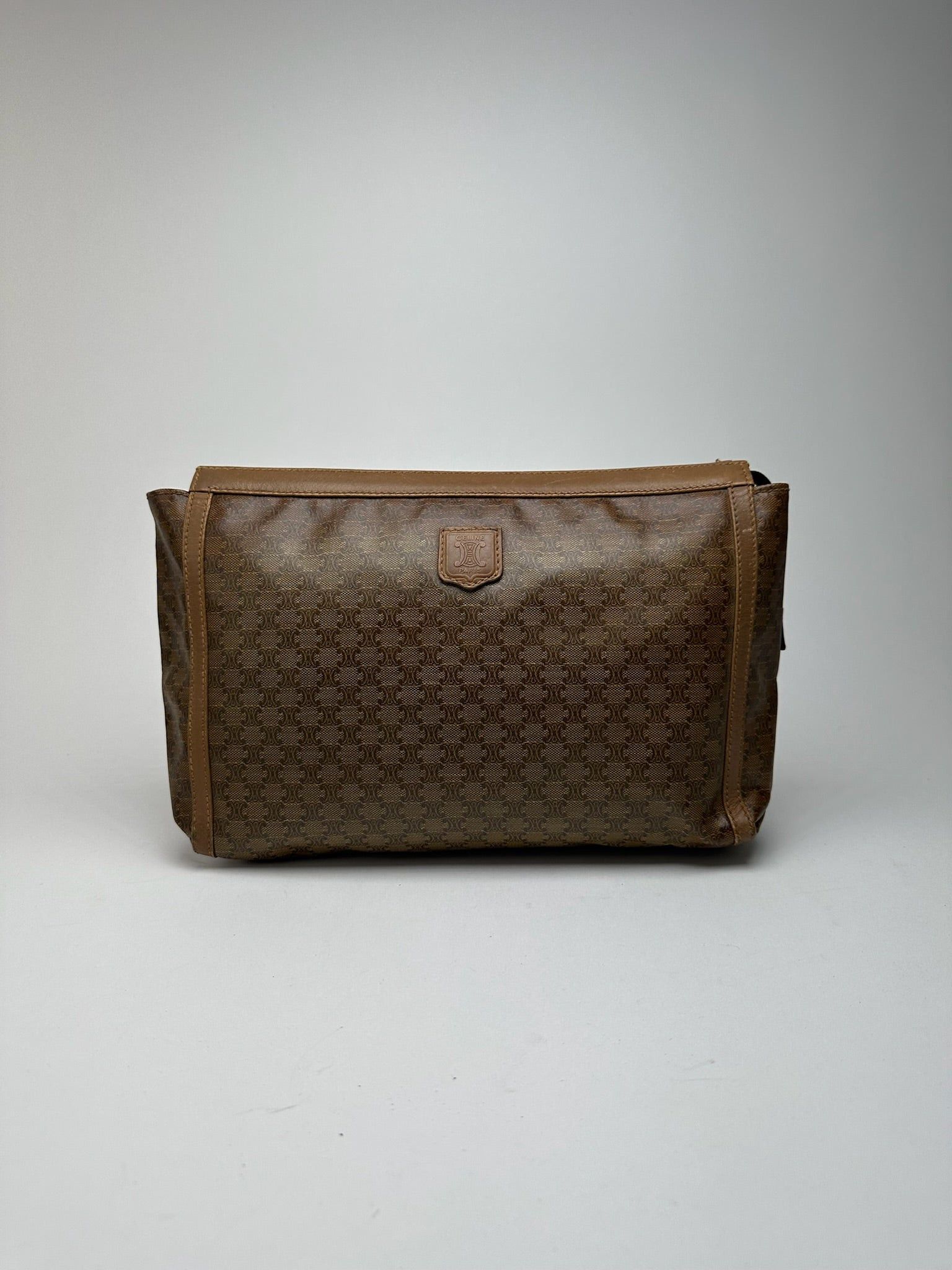 Vintage Triomphe Leather Clutch brown
