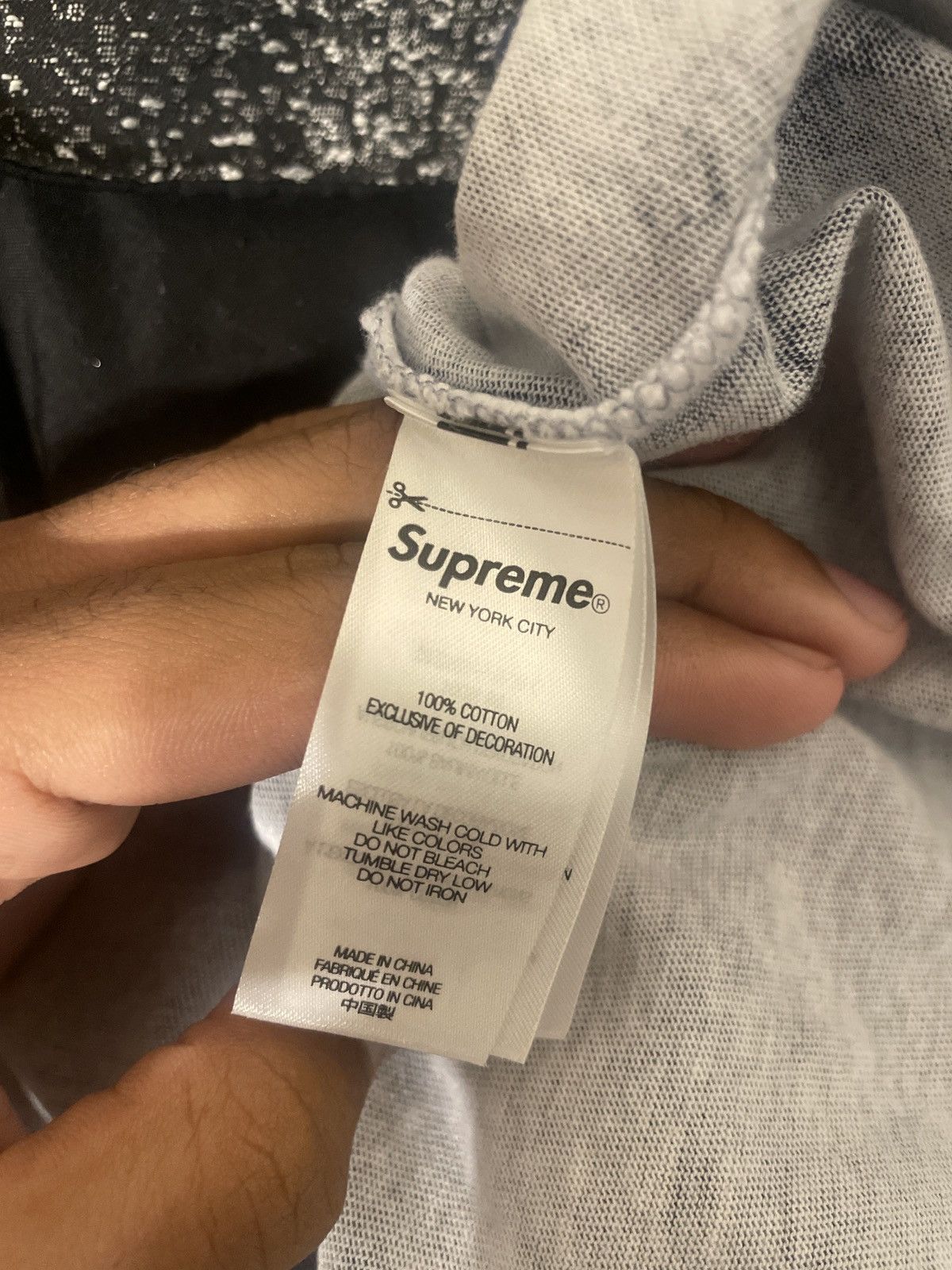 Supreme Overprint S/S Top navy