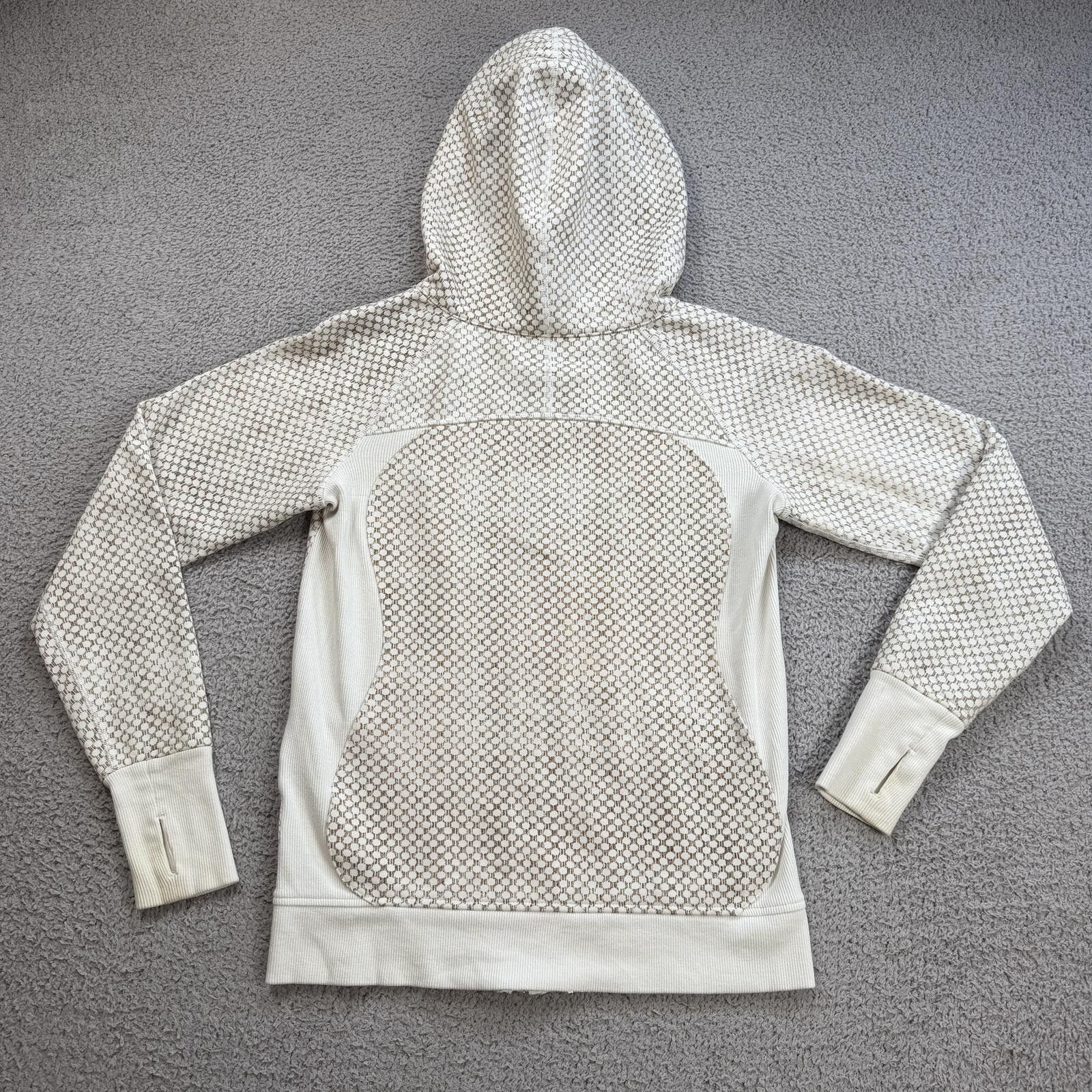 Lululemon Lululemon Full Zip Hoodie Womens 8 Cream Athletic Jacket Size M / US 6-8 / IT 42-44 - 2 Thumbnail