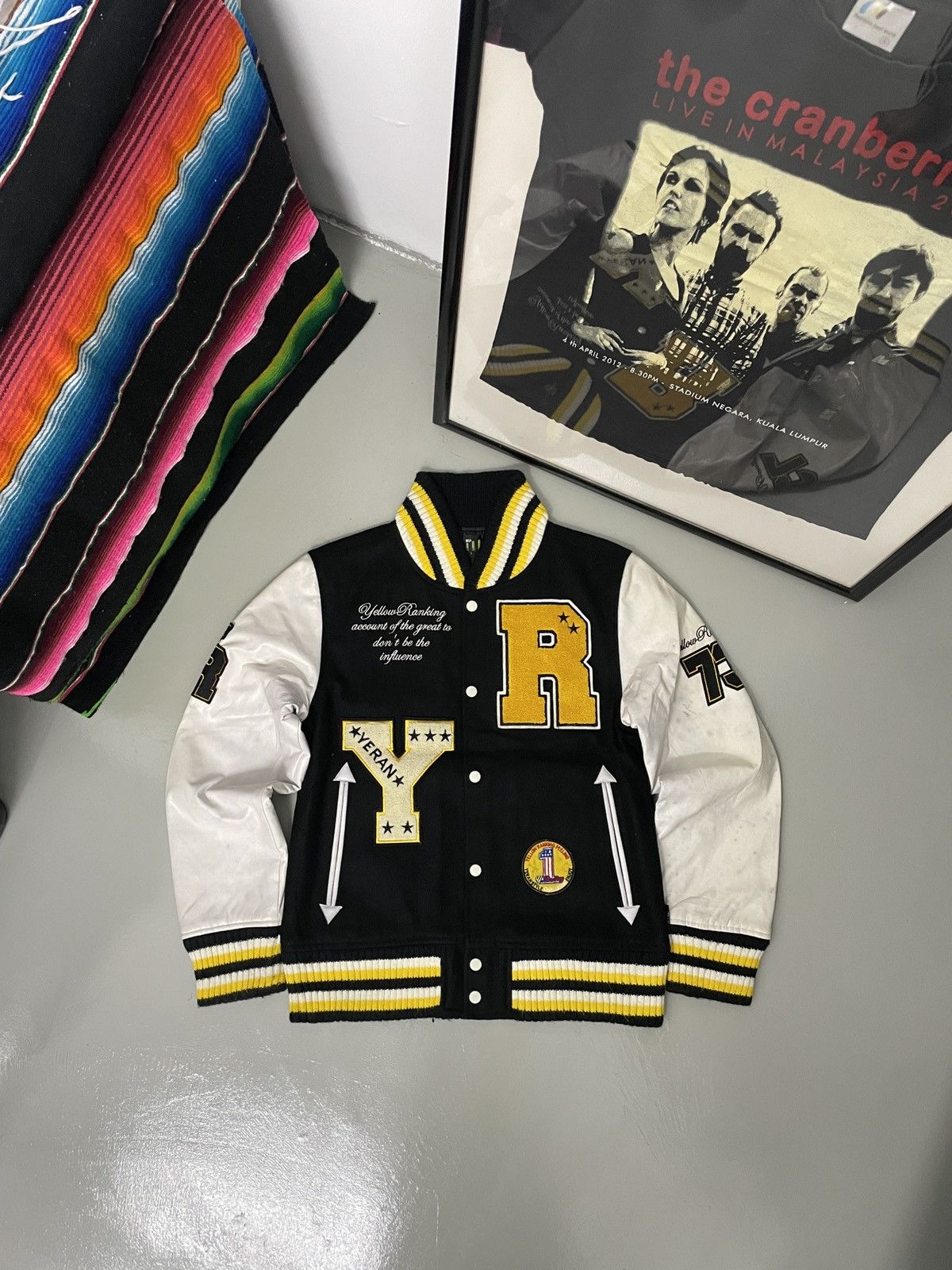 Vintage Varsity Yellow Ranking Jacket