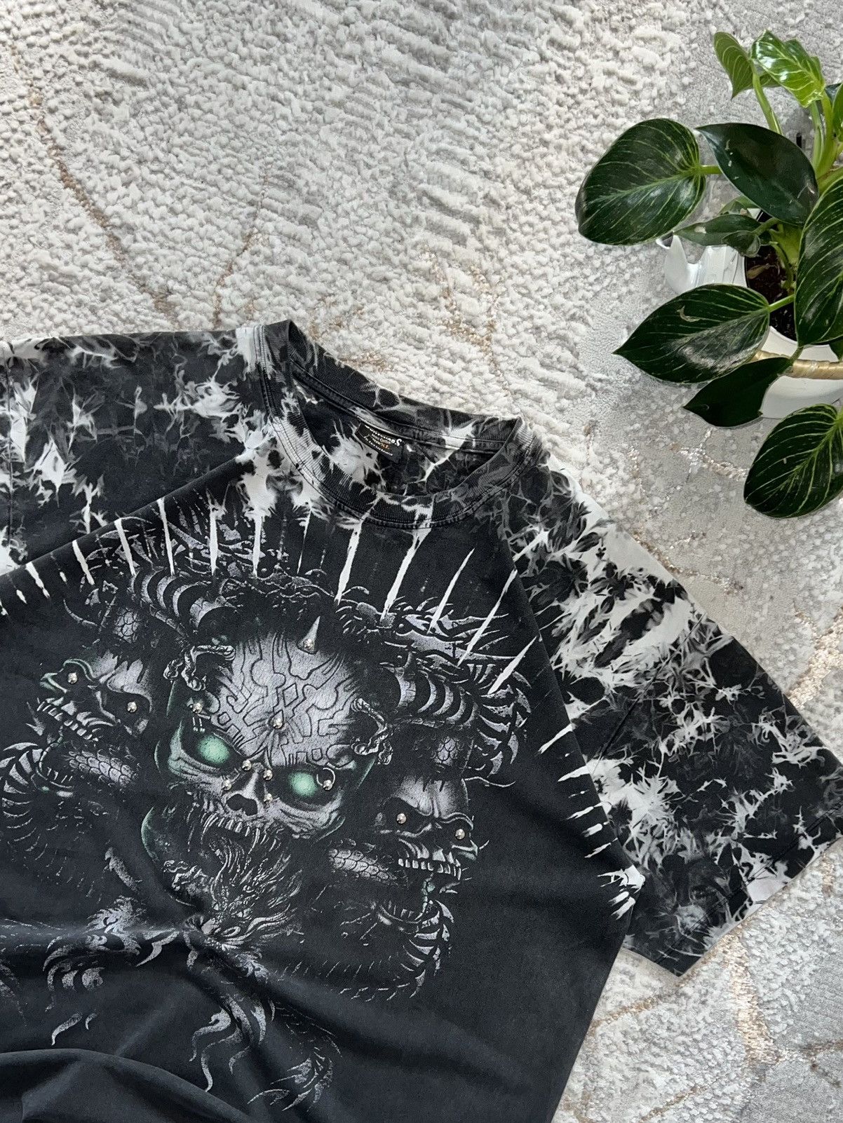 Affliction × Vintage × WWE VINTAGE 90S SURVIVORS BRAND SKULLS TIE-DYE T-SHIRT TEE Y2K Size US XL / EU 56 / 4 - 3 Thumbnail