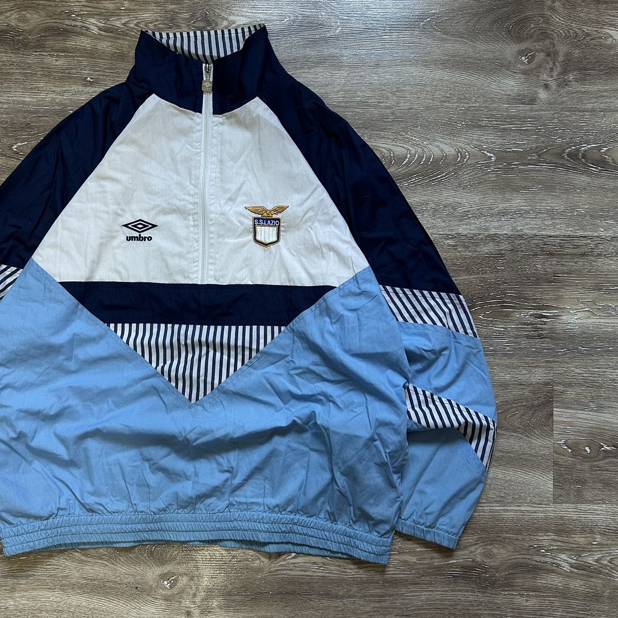 Vintage Lazio Umbro 1990s 1/4 Zip Track Top Training Jacket