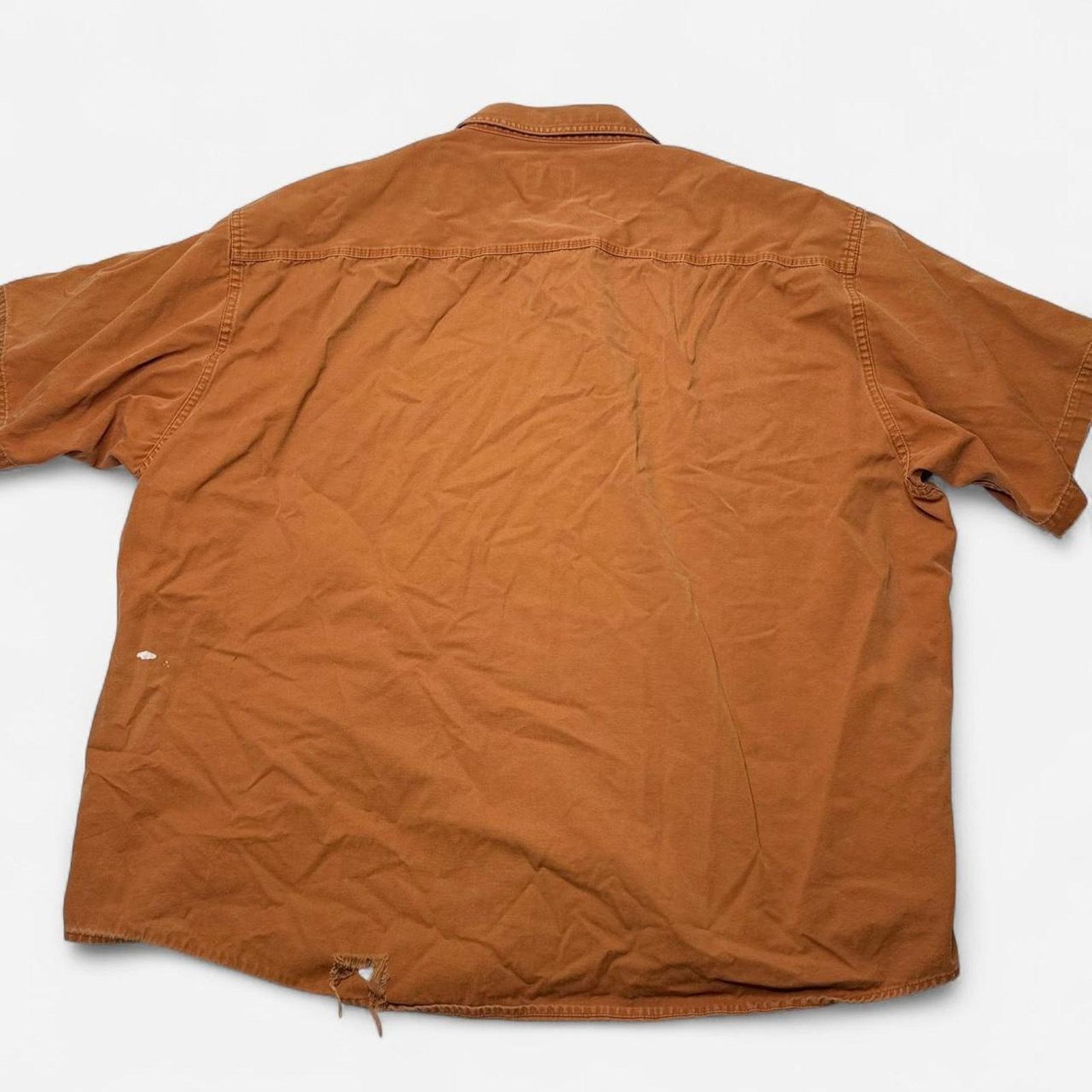 Cabelas Cabela’s Rust Orange Short Sleeve Button Shirt 4XL Tall Size US XXL / EU 58 / 5 - 2 Thumbnail