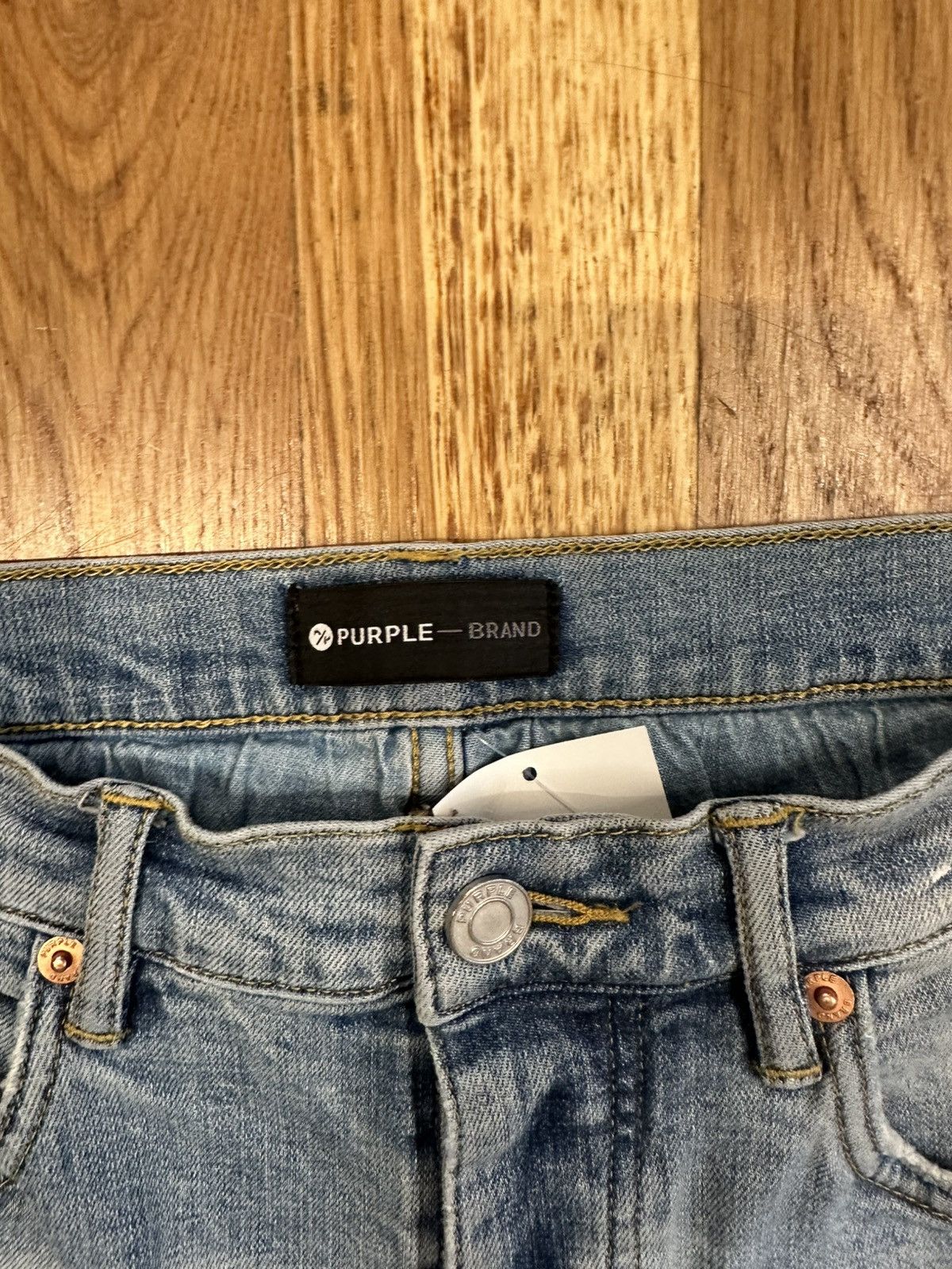 Purple Brand Purple Brand Distressed Blue Denim Jeans Size 31 Size US 31 - 3 Thumbnail